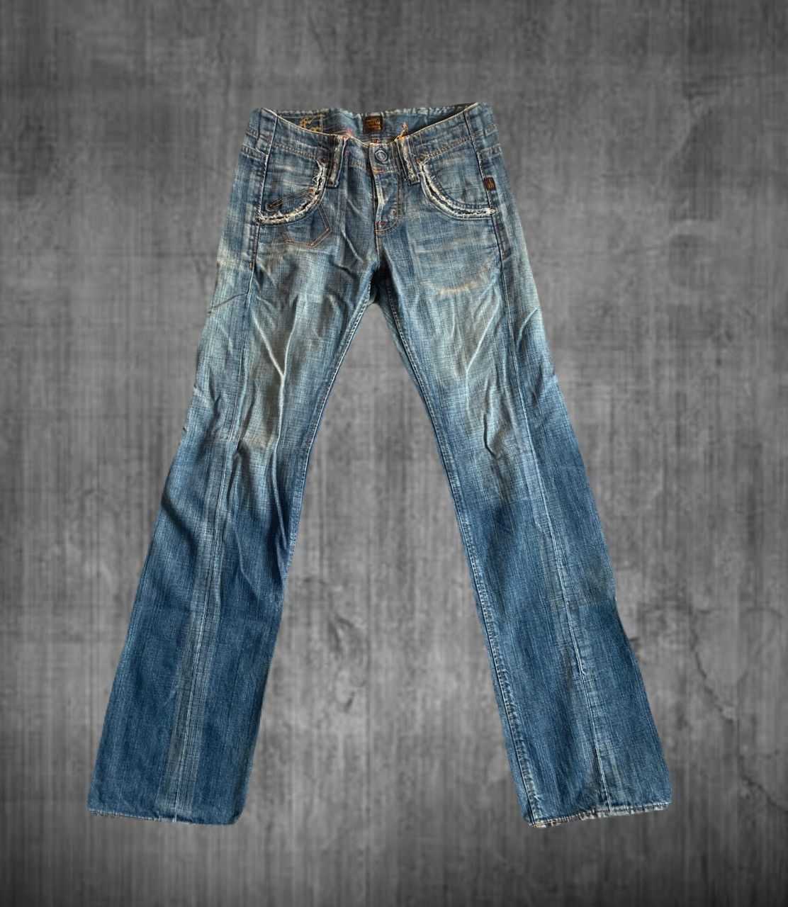 If Six Was Nine 2000s Japanese archive Distressed Jeans Y2K Gyaruo Size US 31 - 1 Thumbnail
