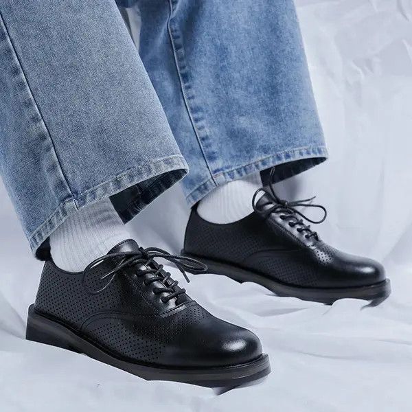 Leather Kobayashi x Eno Perforated Derby Shoes Size US 8 / EU 41 - 7 Thumbnail