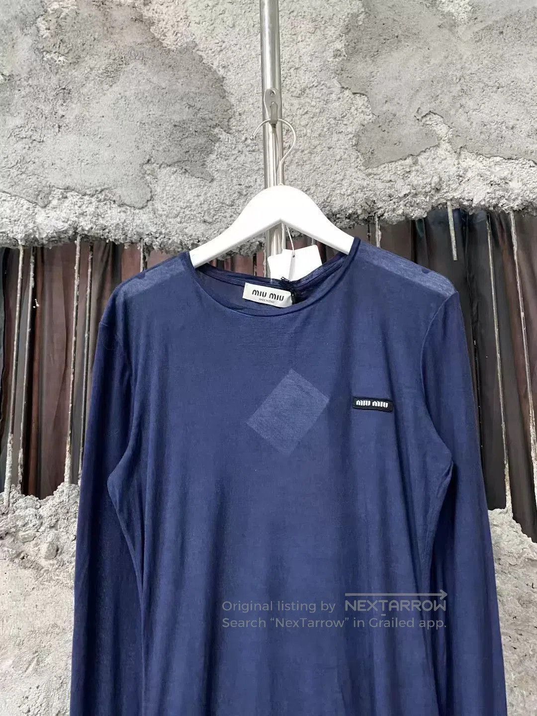 Miu Miu miu miu navy blue long sleeve dress. Size M / US 6-8 / IT 42-44 - 3 Thumbnail