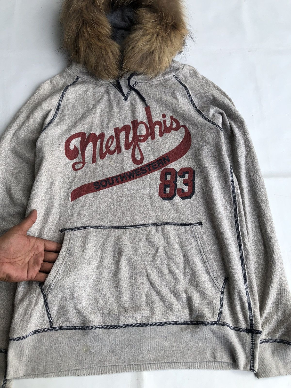 Hysteric Glamour × If Six Was Nine × Le Grande Bleu (L.G.B.) Menphis Southwestern Poem Fur Hoodie ifsixwasnine style Size US M / EU 48-50 / 2 - 5 Thumbnail