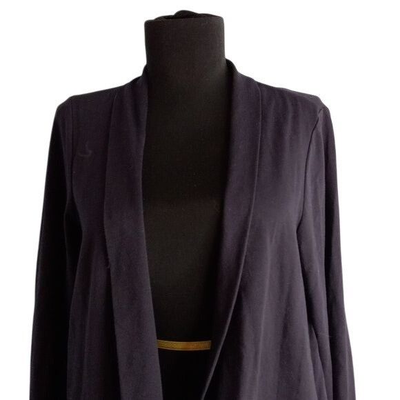 Eileen Fisher Eileen Fisher Size S Open Front Navy Blue Cardigan Jacket Co Size S / US 4 / IT 40 - 2 Thumbnail