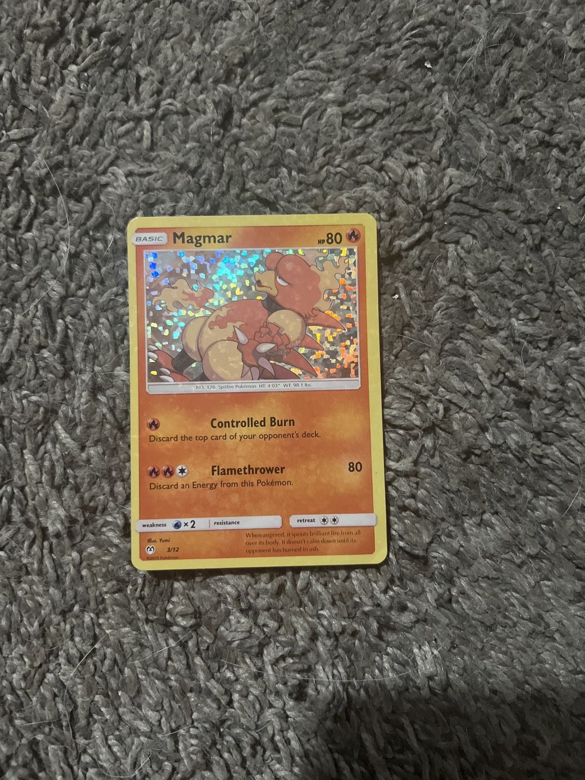 Pokemon 2019 Pokémon Magmar Basic Card Size ONE SIZE - 1 Thumbnail