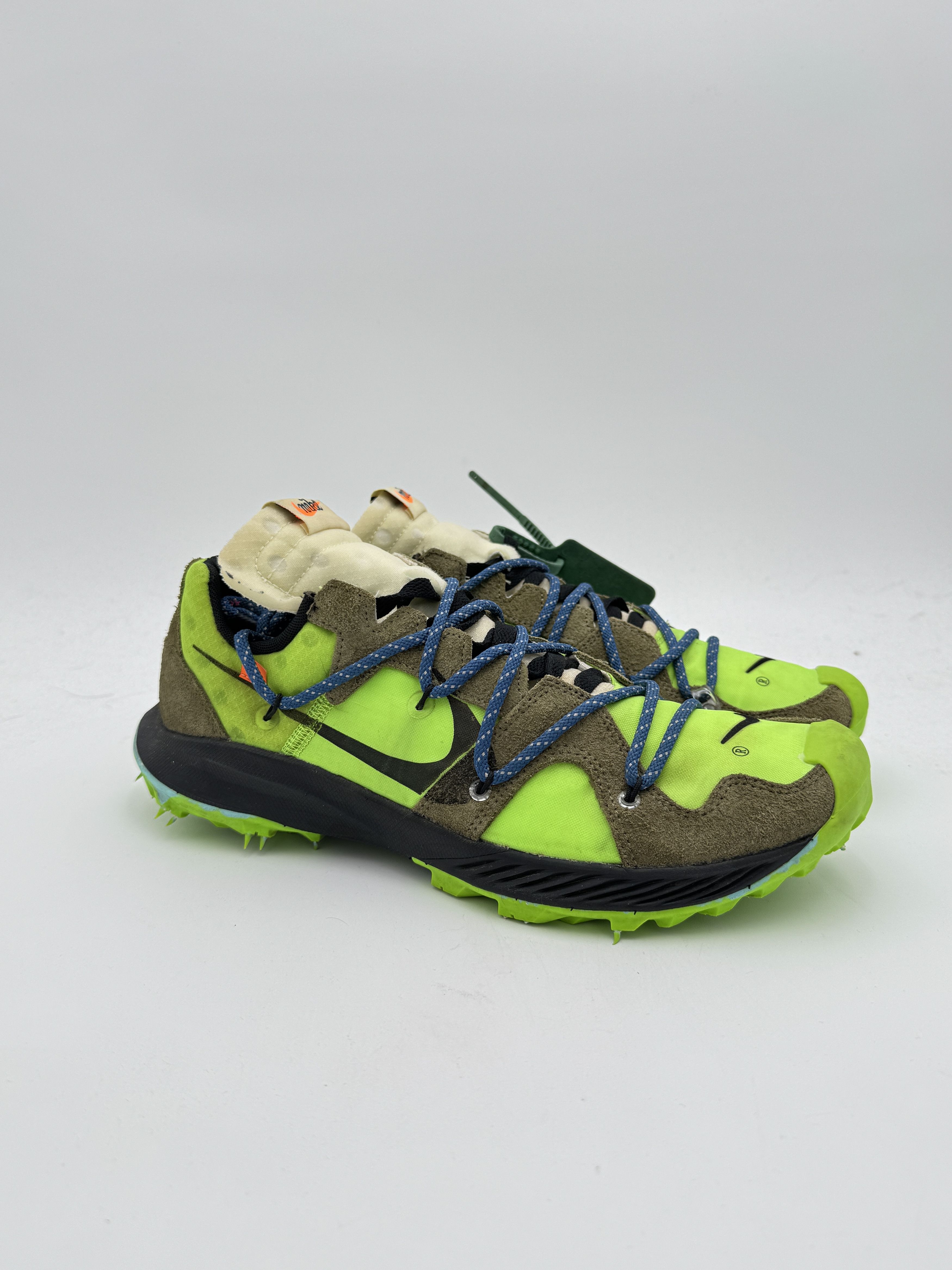 Nike × Off-White OFF-WHITE Nike Zoom Terra Kiger 5 Electric Green Size US 9.5 / EU 42-43 - 1 Thumbnail