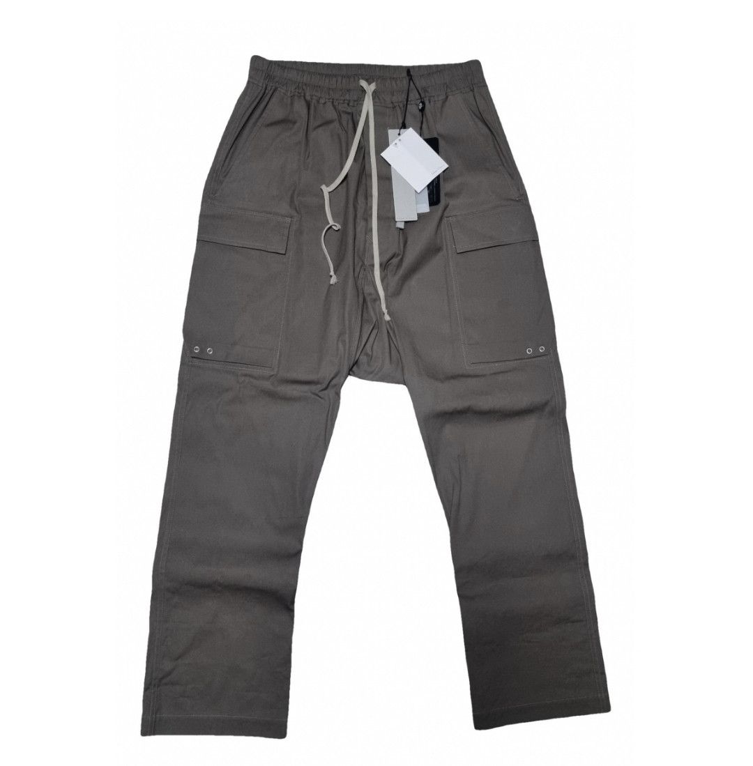 image of Rick Owens 22Ss Cargo Pants, Dust Color, 54Size, in Grey, Men's (Size 38)