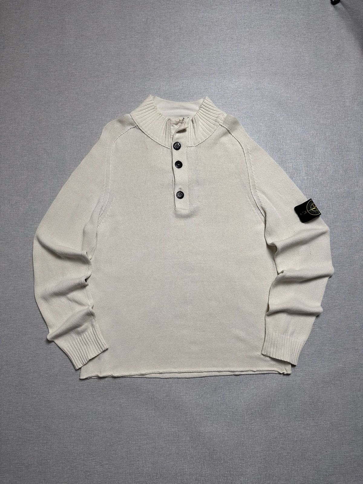 Vintage Stone Island Vintage 1/4 zip Knit Sweater Size US M / EU 48-50 / 2 - 1 Thumbnail