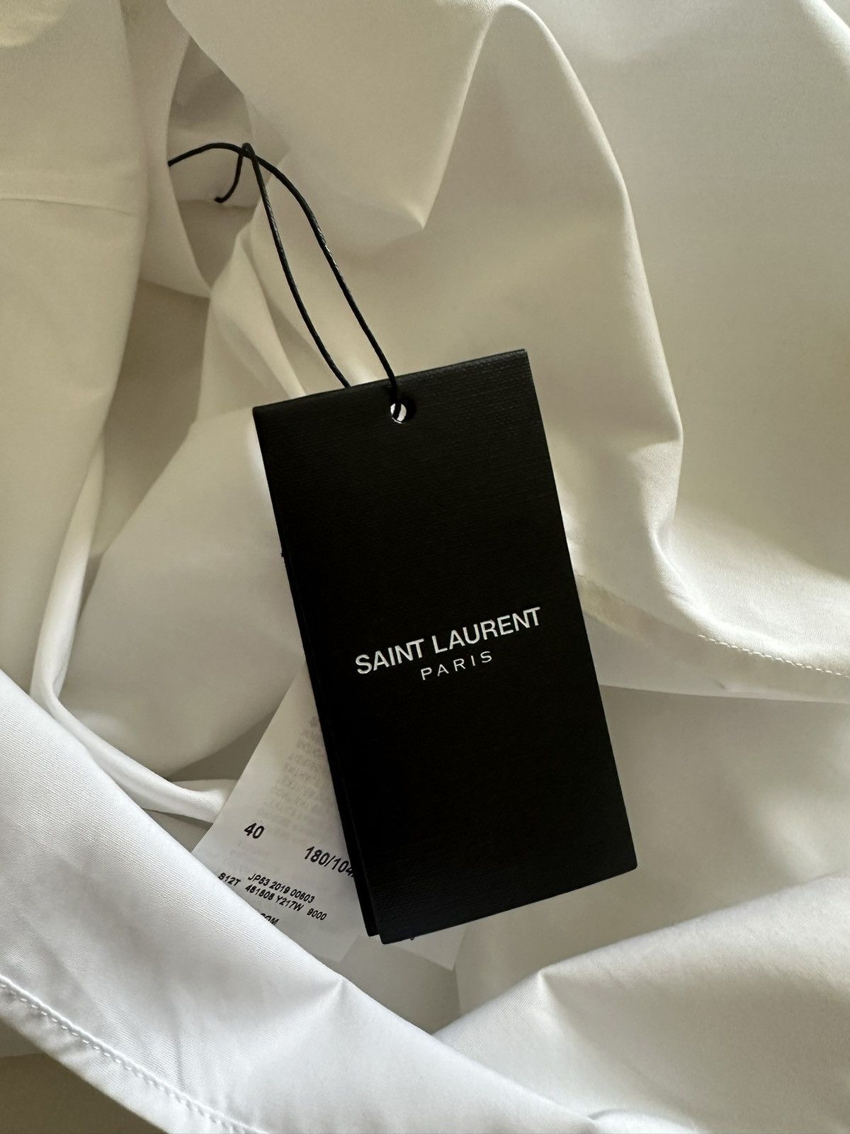 Saint Laurent Paris FW19 Saint Laurent fixed collar white shirt 40 Size 40R - 20 Thumbnail