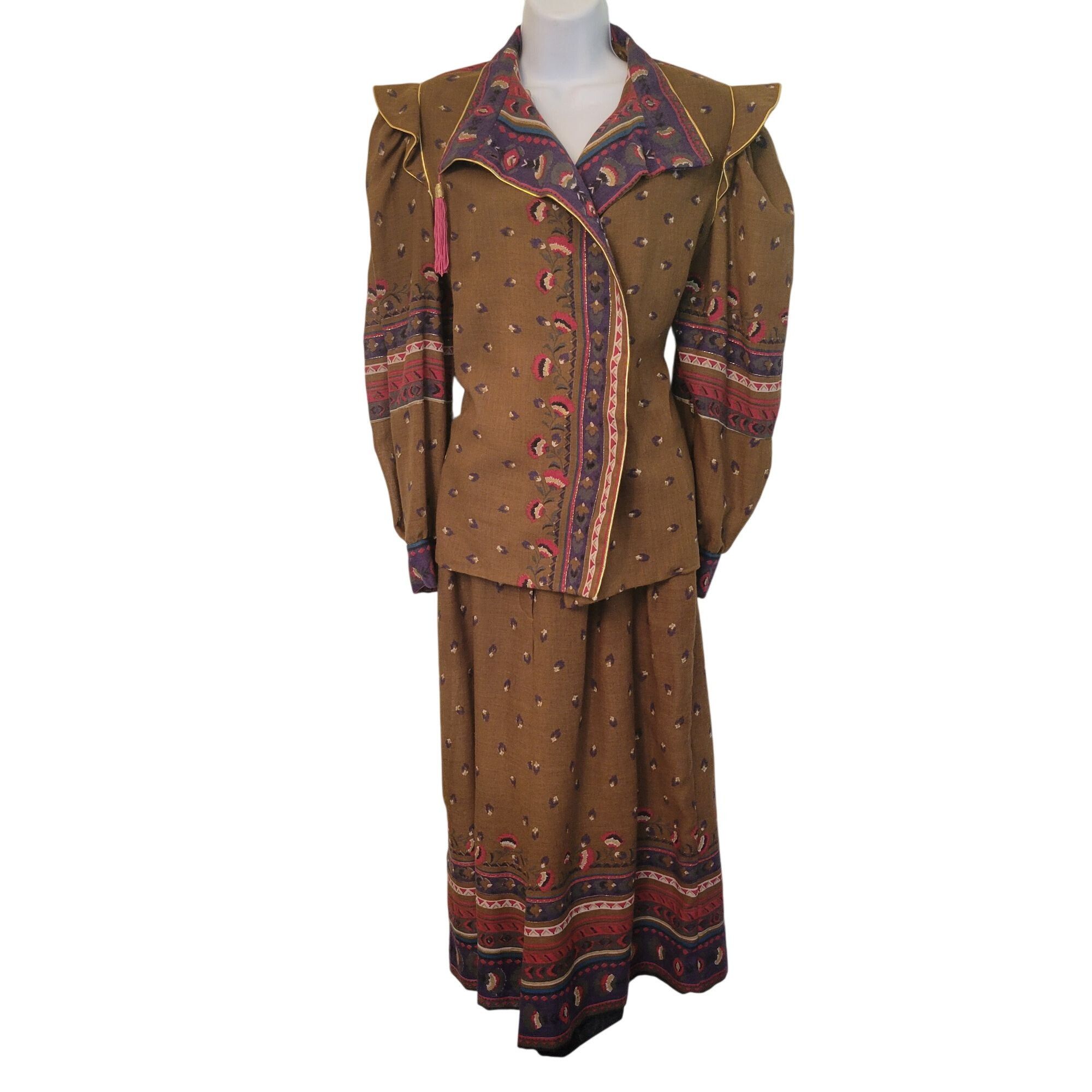 Vintage Vintage Joseph Piselli Bal De Grace 2 Piece Set 8 Paisley Pr Size M / US 6-8 / IT 42-44 - 1 Thumbnail