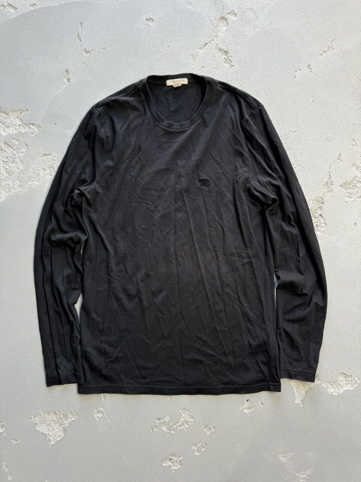 Burberry × Vintage Burberry Brit Black Long sleeve Light Crew Check Sweater Size US S / EU 44-46 / 1 - 1 Thumbnail
