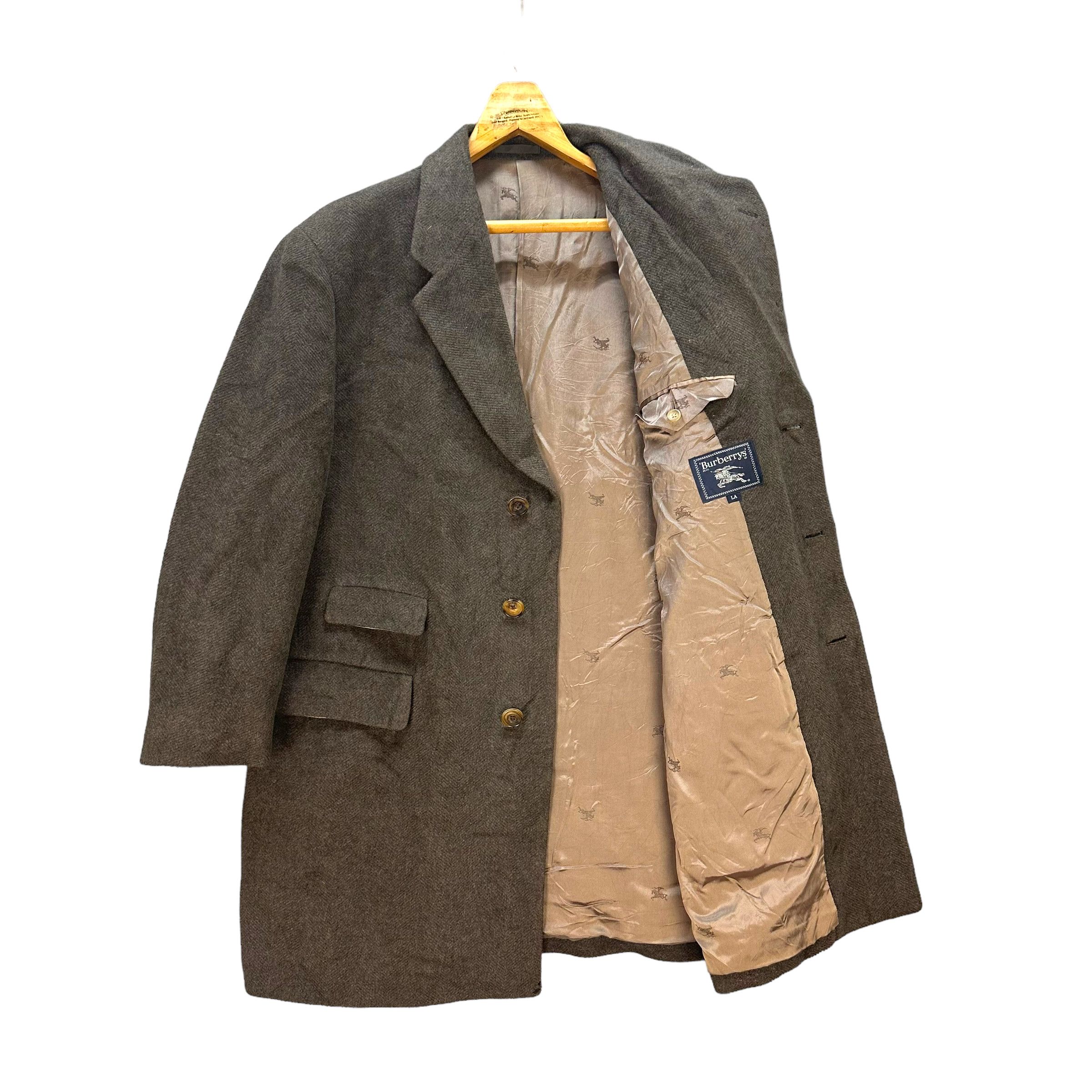 Burberry VINTAGE 90's BURBERRYS' WOOL OVERCOAT JACKET #8387-006 Size US L / EU 52-54 / 3 - 1 Thumbnail