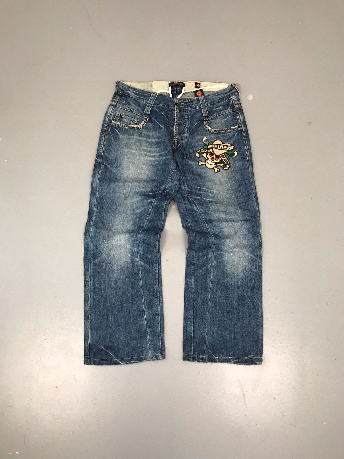Ed Hardy × Vintage Vintage Edhardy tattoo denim Size US 36 / EU 52 - 1 Thumbnail