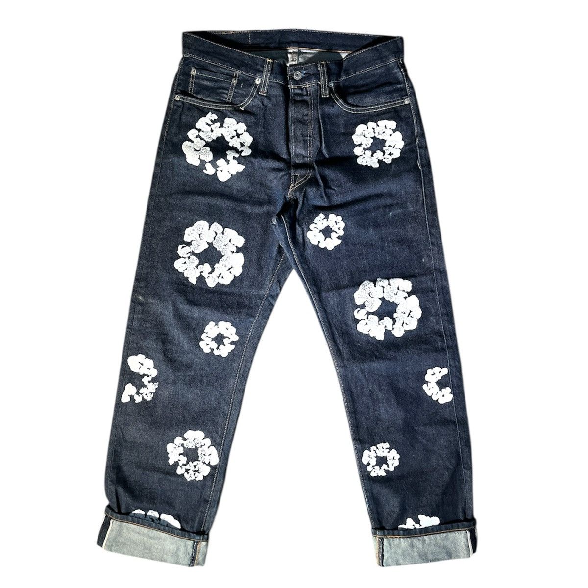 DENIM TEARS × Levi's levi denim tears selvedge wreath jeans Size US 34 / EU 50 - 1 Thumbnail