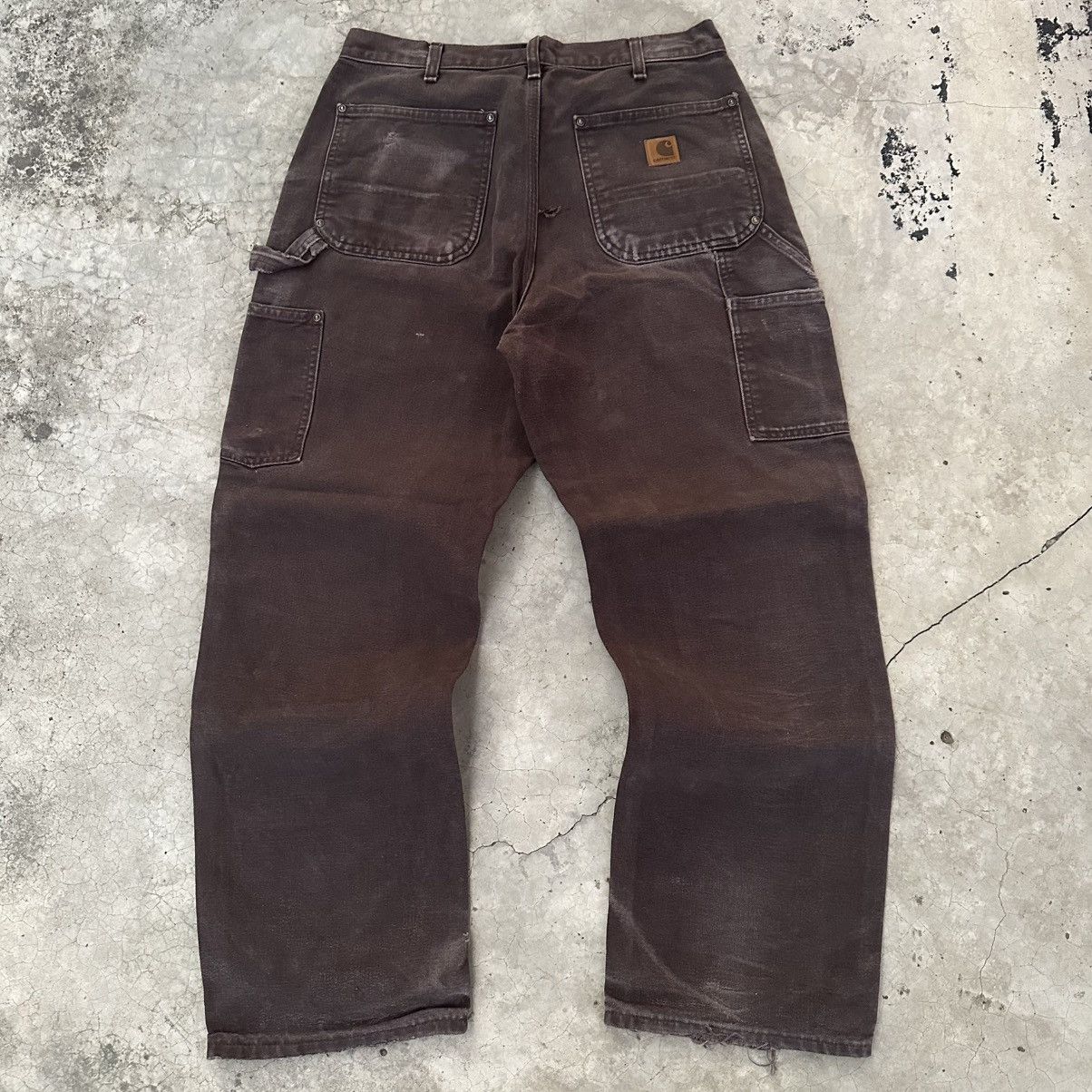 Carhartt (32x30) Crazy Vintage Y2K Distressed Carhartt Double Knee Size US 32 / EU 48 - 12 Thumbnail