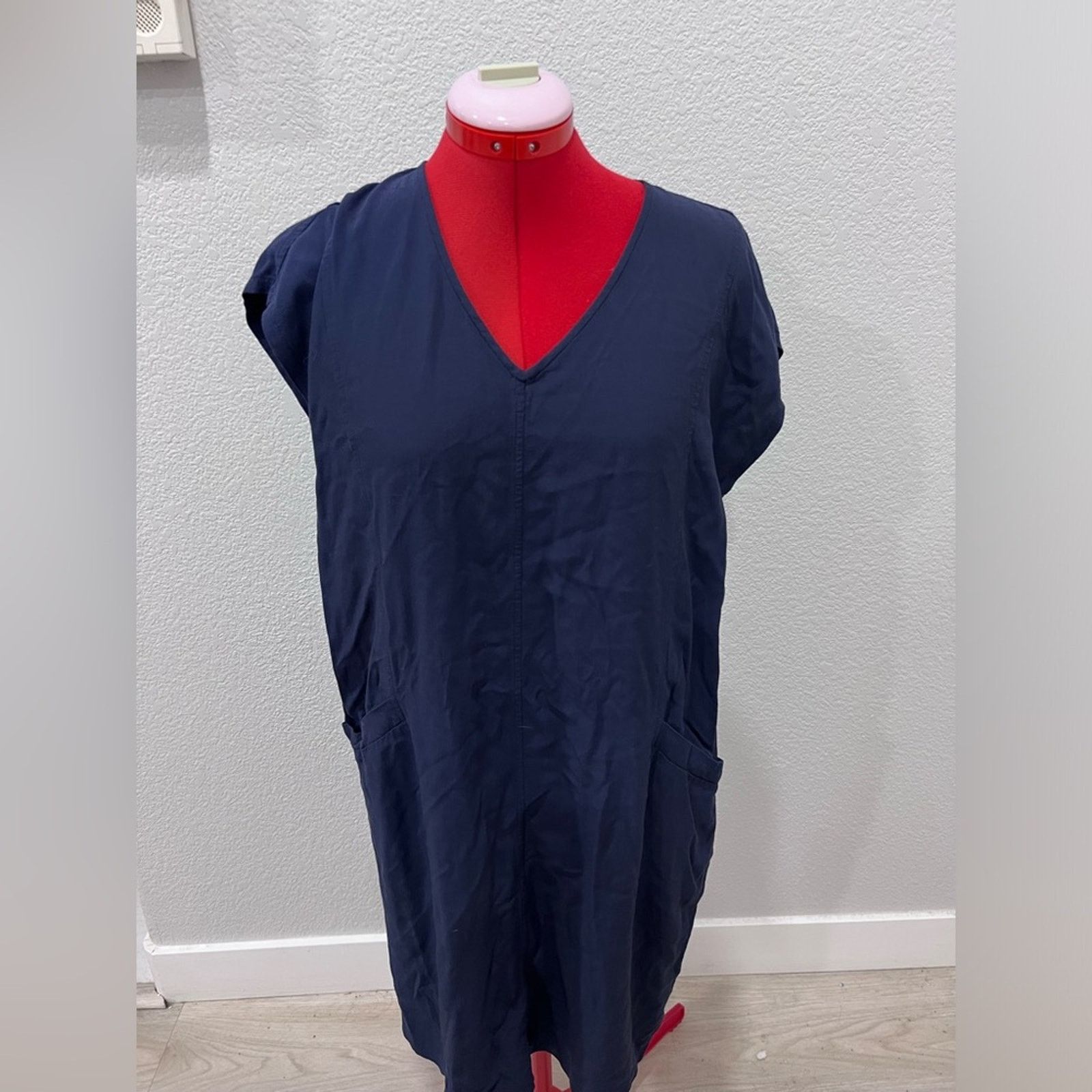 Eileen Fisher Eileen Fisher Tencel Viscose Crepe V neck Midnight blue Size S / US 4 / IT 40 - 3 Thumbnail