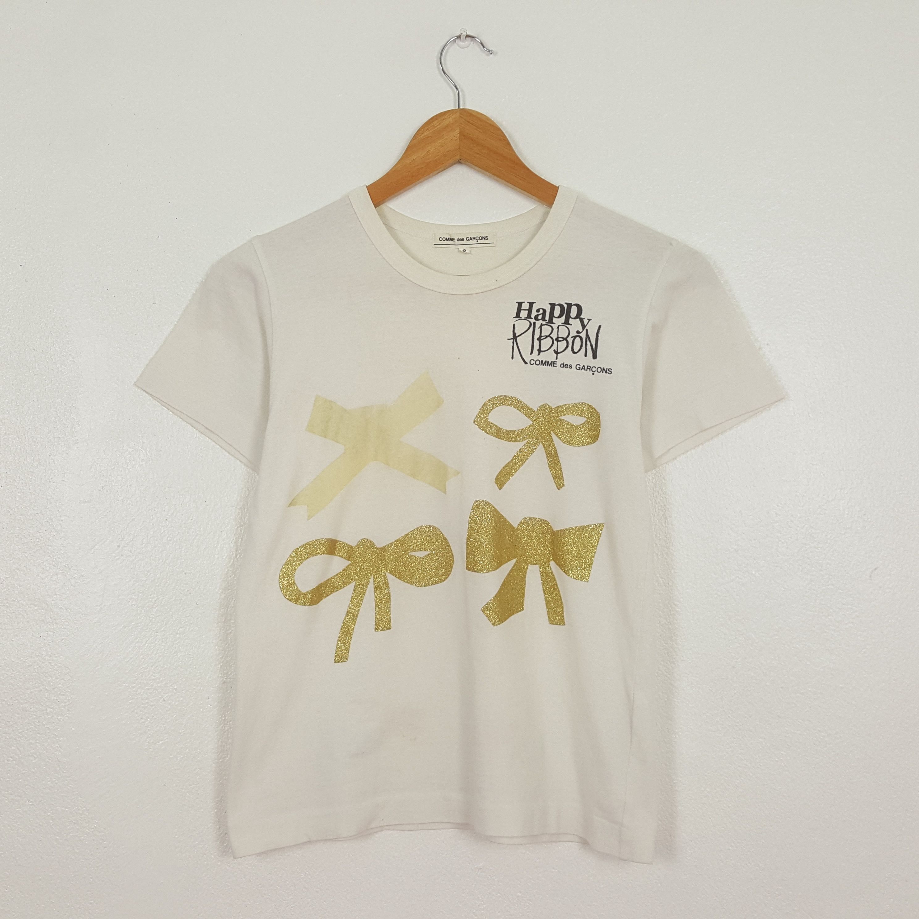 Comme des Garcons Vintage Comme des Garçons Happy Ribbon T-Shirt C319N44 Size XS / US 0-2 / IT 36-38 - 1 Thumbnail