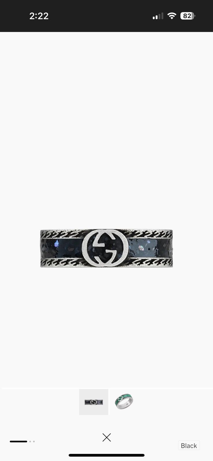 Gucci Gucci Interlocking G Sterling Silver Ring in Sz 9 Size ONE SIZE - 4 Thumbnail