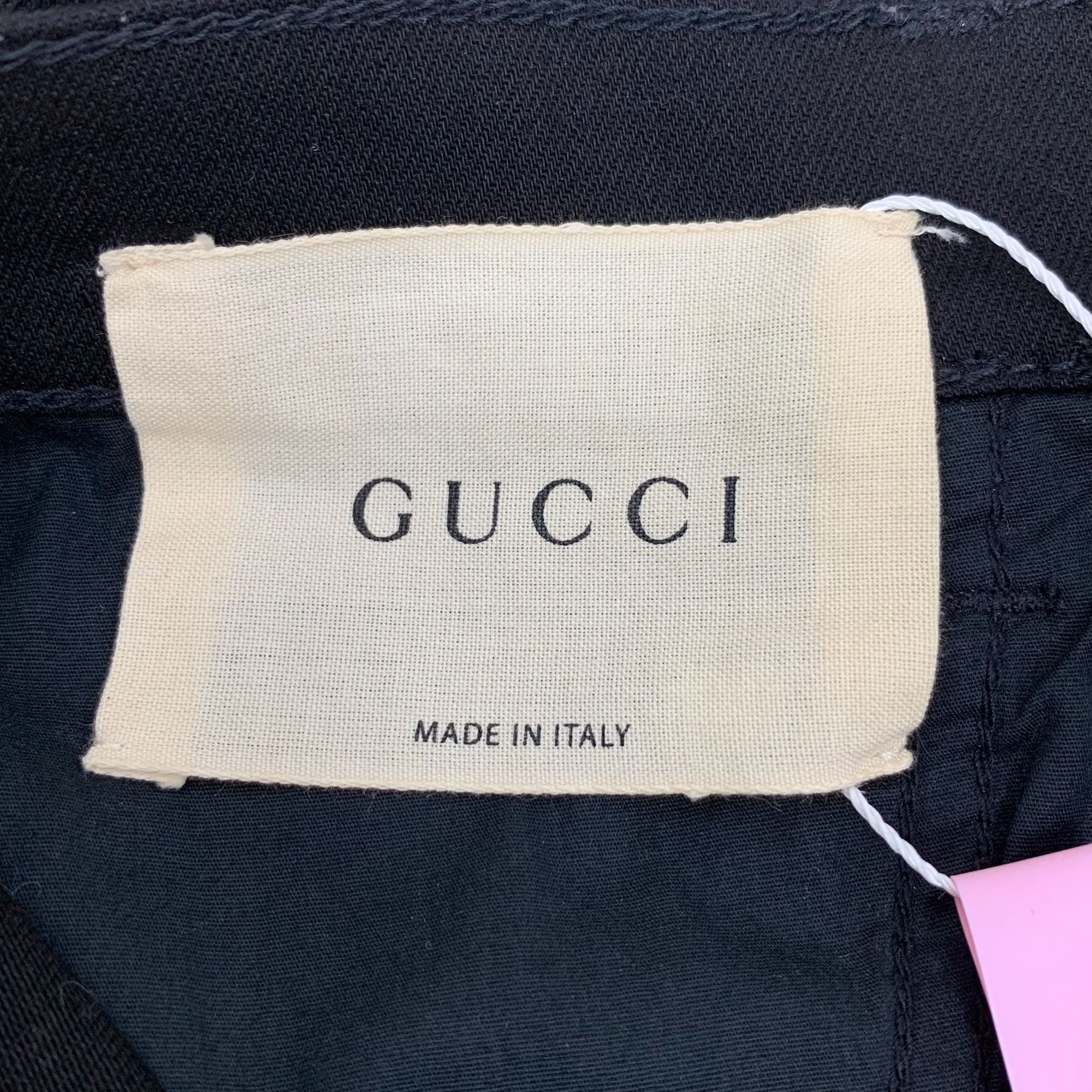 Gucci GUCCI Black Cotton Skinny Jeans Size 24 Made In Italy Design Size 24" / US 00 / IT 34 - 2 Thumbnail