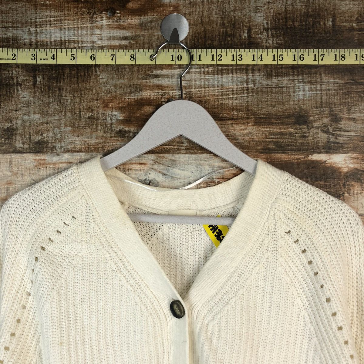 Japanese Brand GU White Cardigan Knitwear #A1368 Size M / US 6-8 / IT 42-44 - 4 Thumbnail