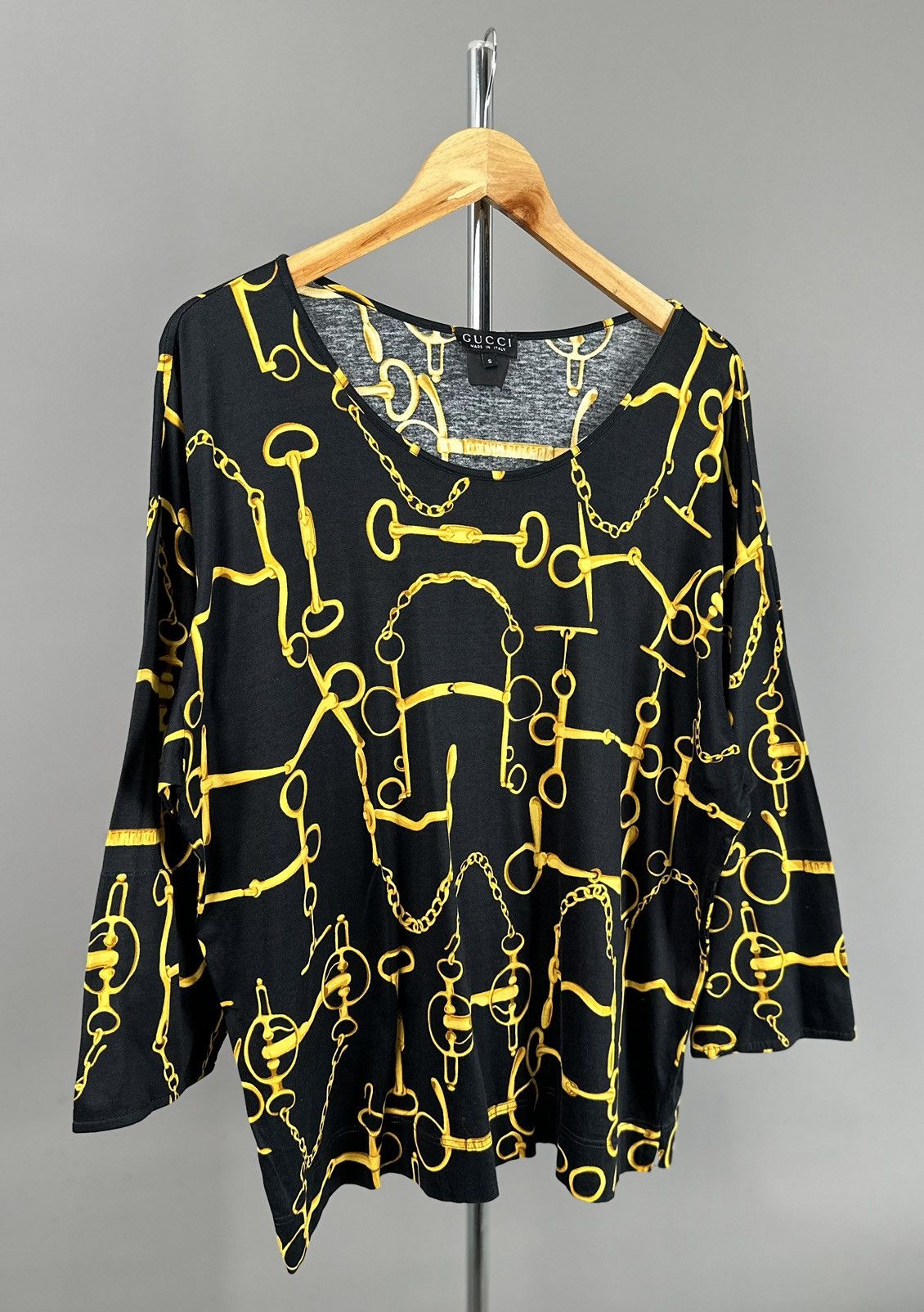 Gucci × Tom Ford Gucci - Tom ford - 1993 HorseBit AllOver Pattern Long Sleeve Size S / US 4 / IT 40 - 2 Thumbnail