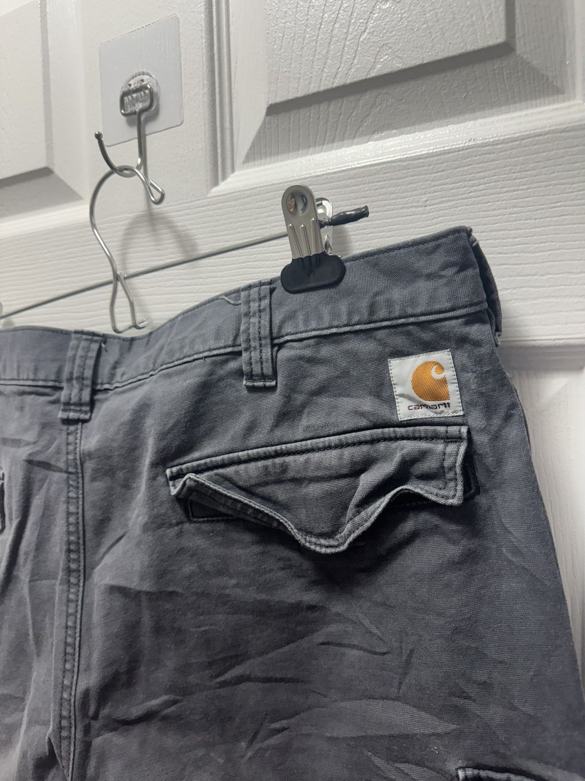 Carhartt Carhartt Cargo Shorts Grey Vintage Workwear Distressed Size US 40 / EU 56 - 4 Thumbnail