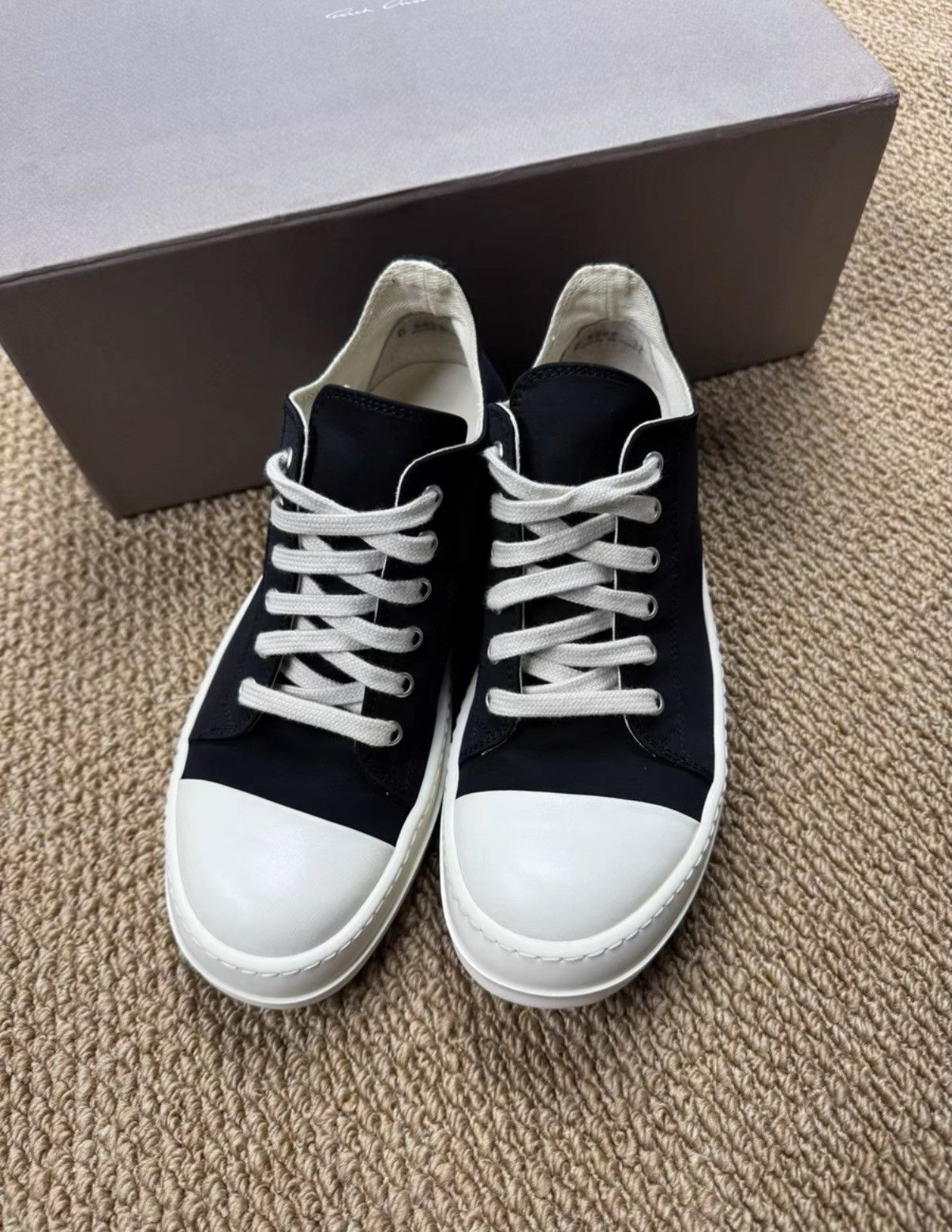 Rick Owens Rick Owens DRKSHDW Women's Low Top Ramones K37 Size US 7 / IT 37 - 8 Thumbnail