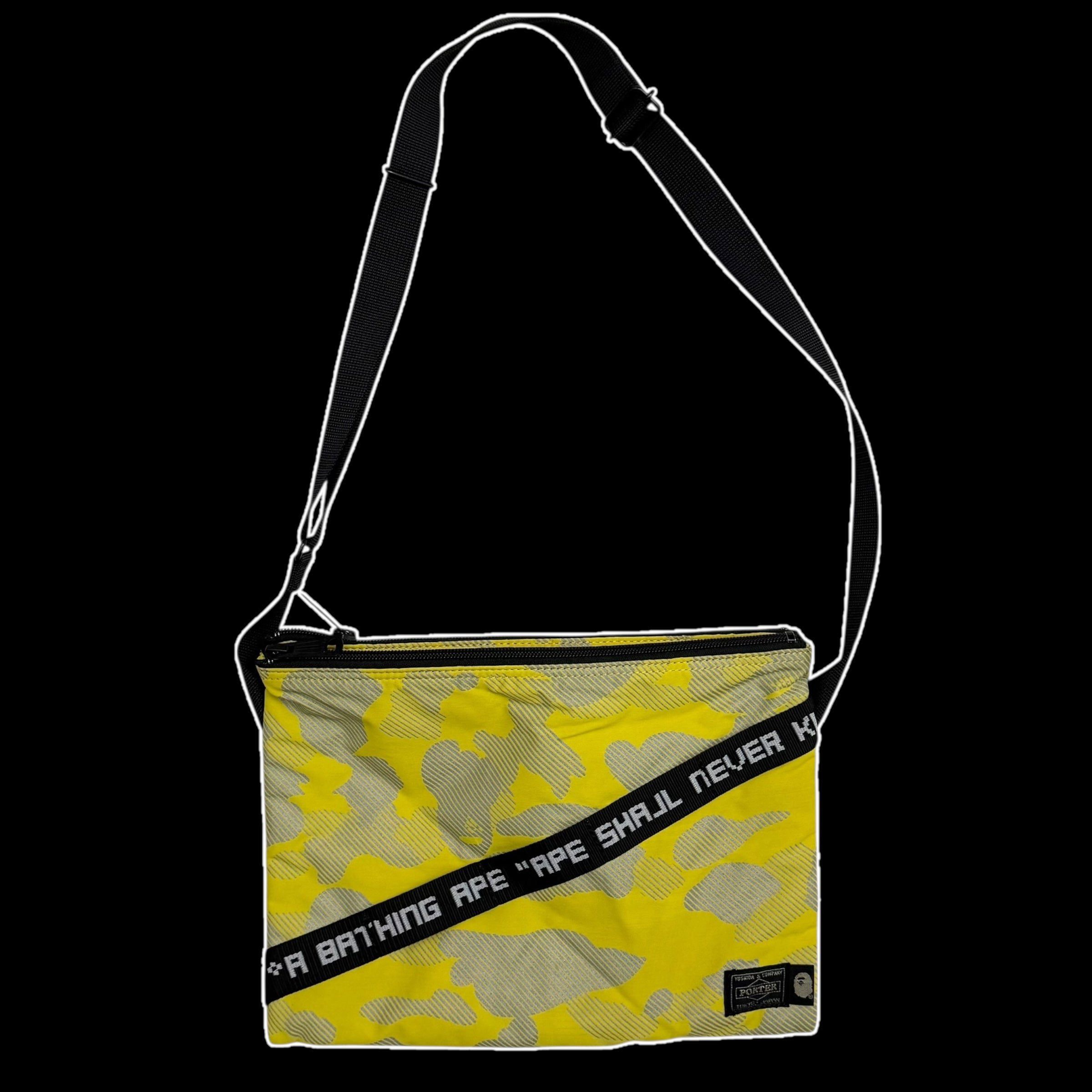 BAPE (A Bathing Ape) x Porter 3M Camo Sacoche Yellow