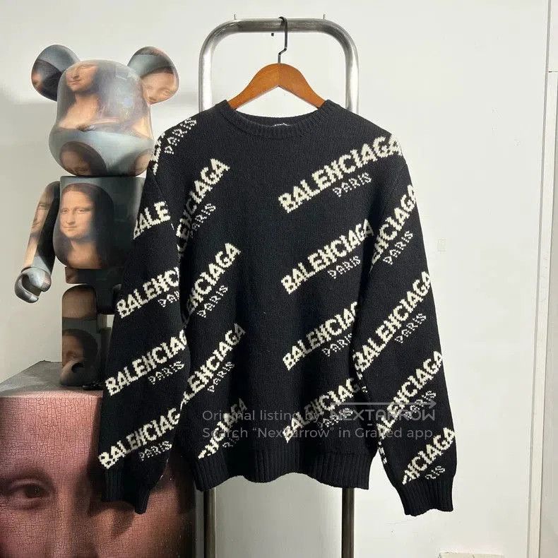 Balenciaga Balenciaga Logo Print Sweater. Size US M / EU 48-50 / 2 - 1 Thumbnail