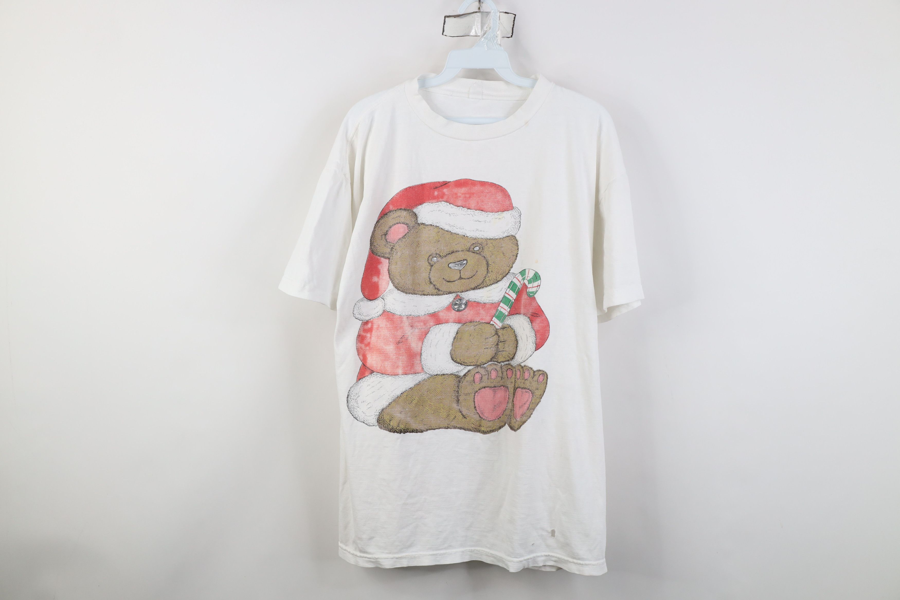 Vintage Vintage 90s Streetwear Christmas Bear Stuffed Animal T-Shirt Size XL / US 12-14 / IT 48-50 - 1 Thumbnail