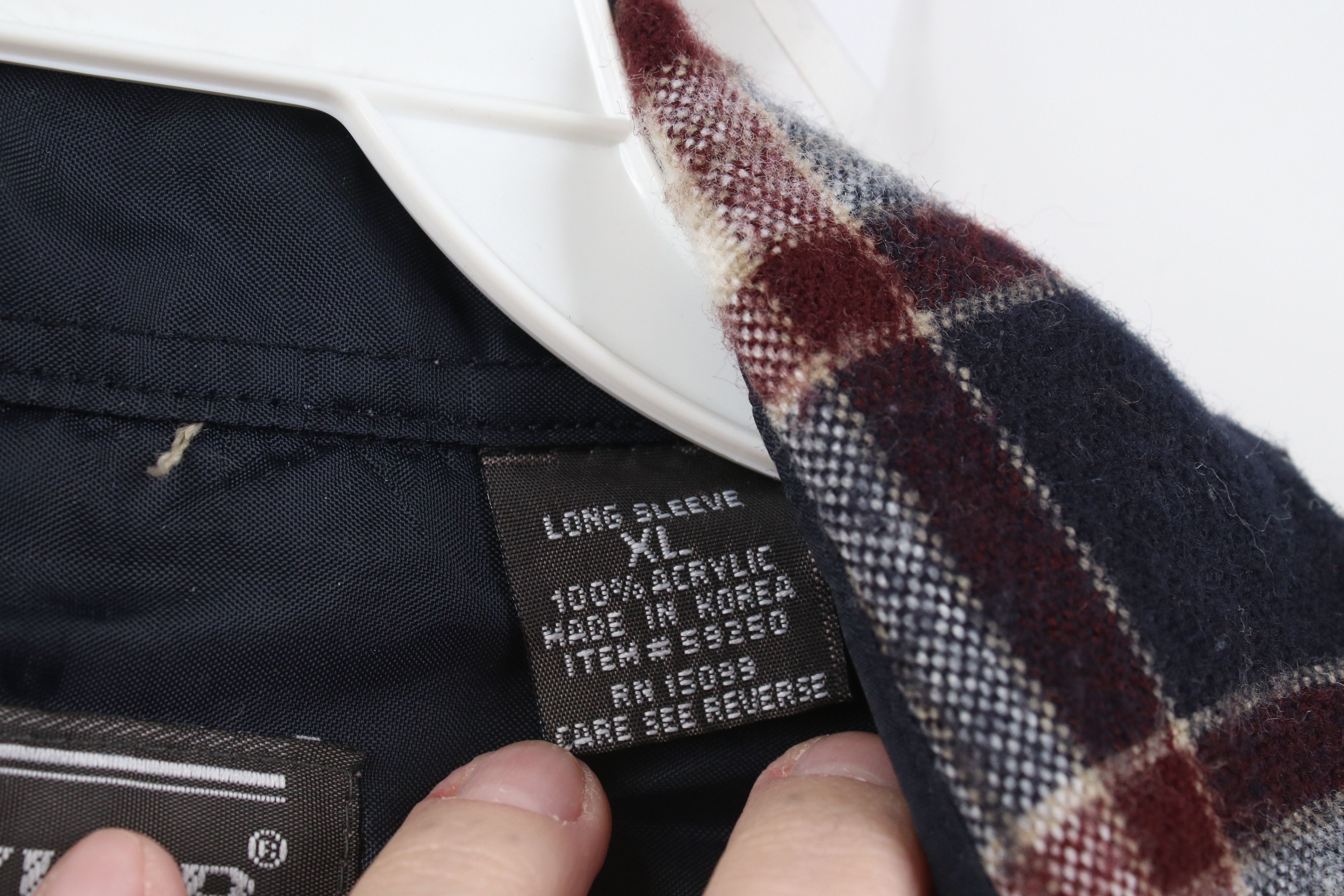Vintage Vintage 90s Streetwear Board Button Shirt Plaid Acrylic Size US XL / EU 56 / 4 - 5 Thumbnail