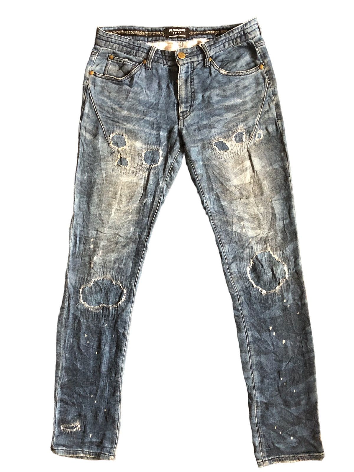 Number (N)ine Number Nine X 1PIU1UGUALE3 Camo Distress Skinny