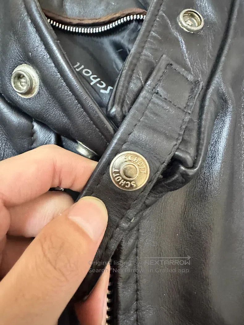 Schott Schott Standing collar leather clothing Size US XL / EU 56 / 4 - 4 Thumbnail