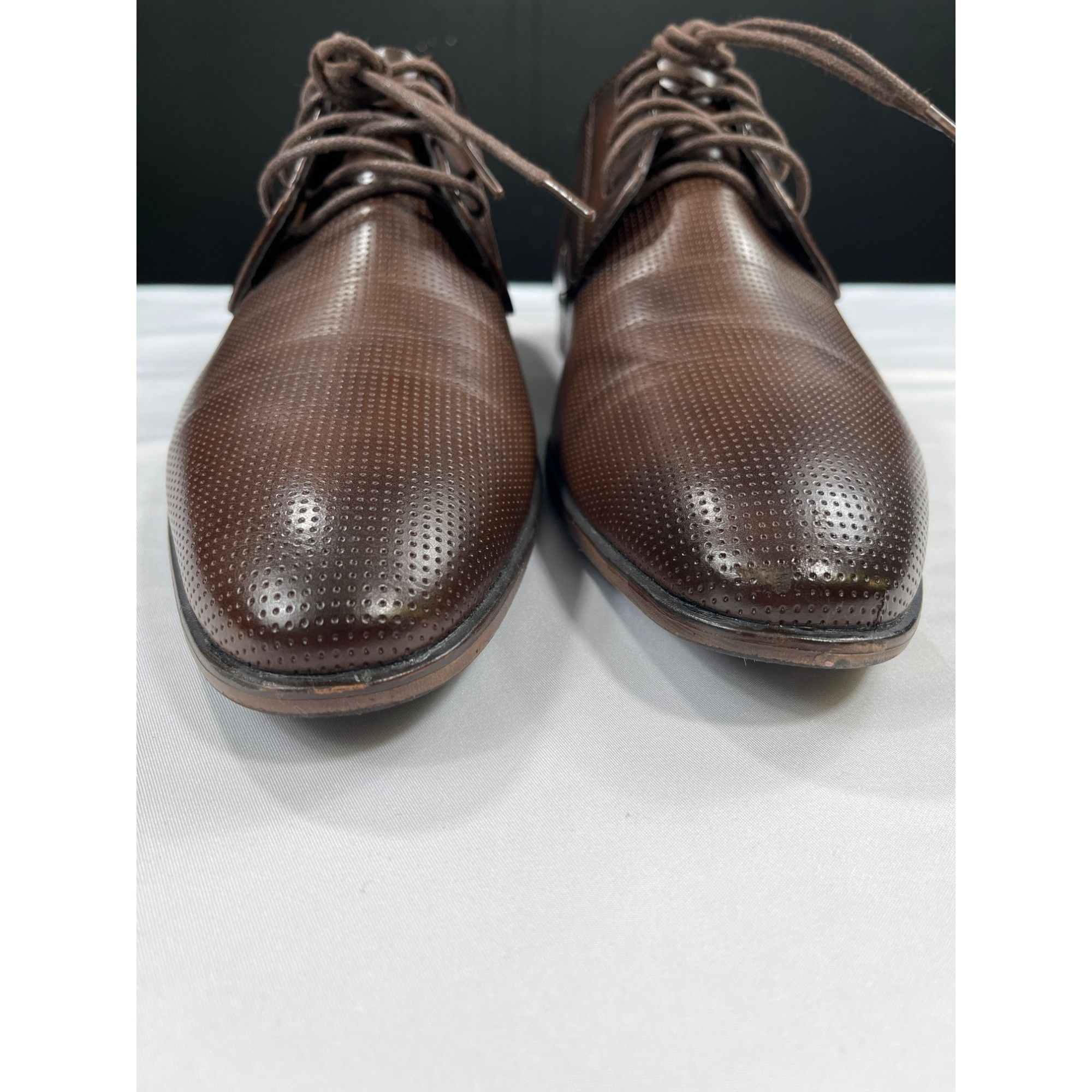 Designer Tayno Brown Leather Oxfords SKU 7503 Size 9.5 Size US 9.5 / EU 42-43 - 4 Thumbnail