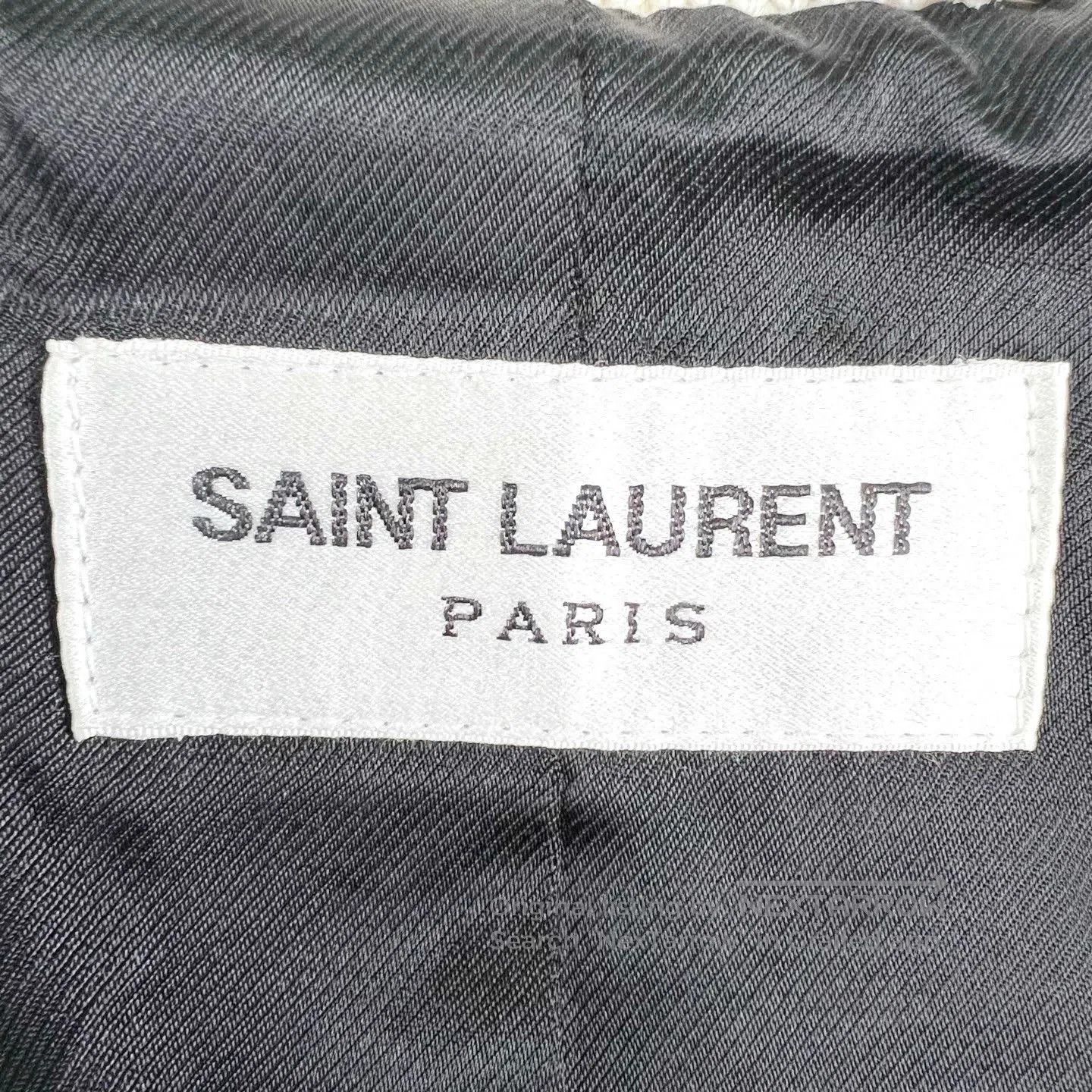 Saint Laurent Paris Saint Laurent Cream Baseball Jacket. Size US M / EU 48-50 / 2 - 5 Thumbnail