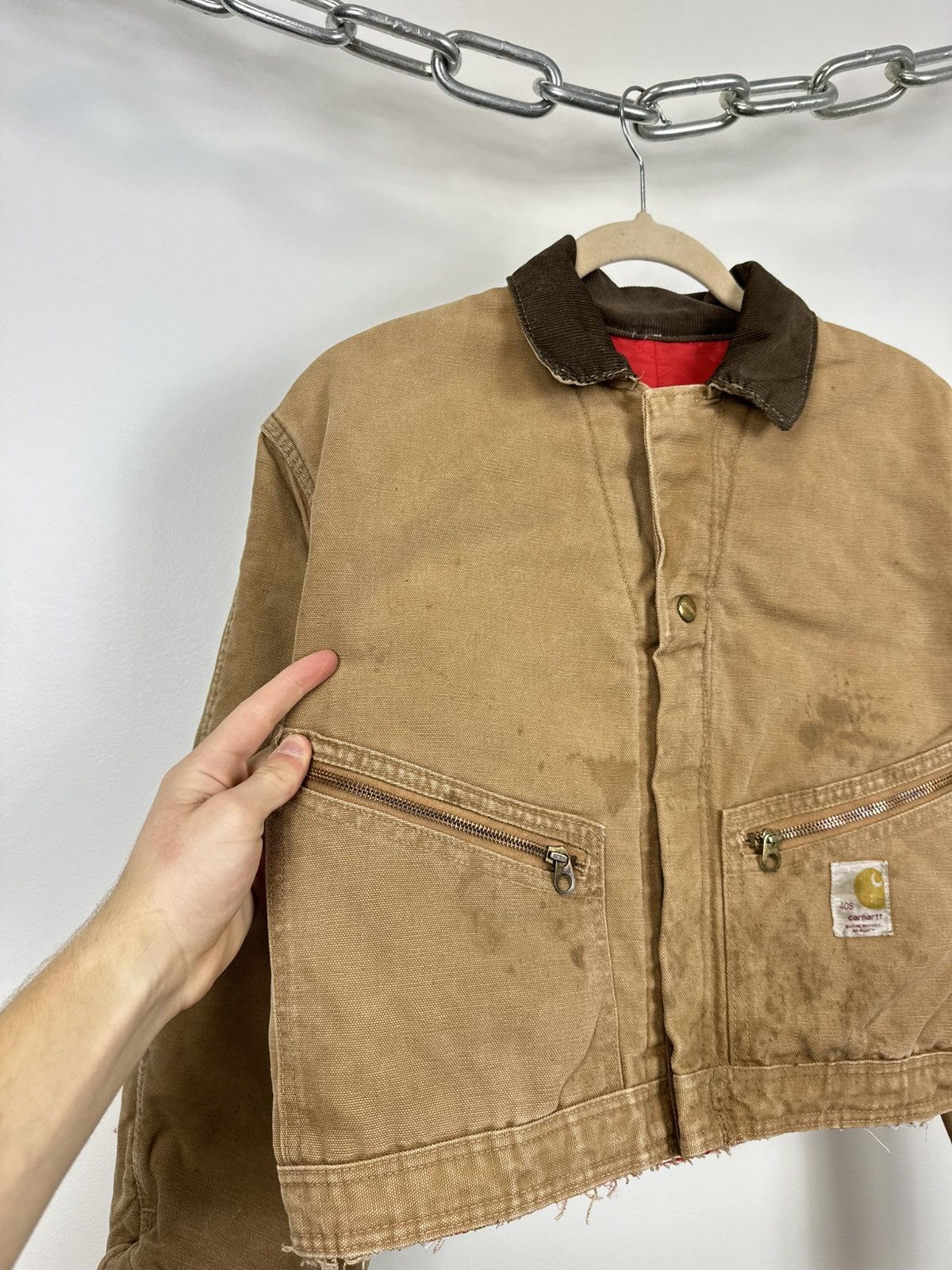 Carhartt Vintage 70s Carhartt USA Distressed Cropped Detroit Jacket Size US S / EU 44-46 / 1 - 5 Thumbnail
