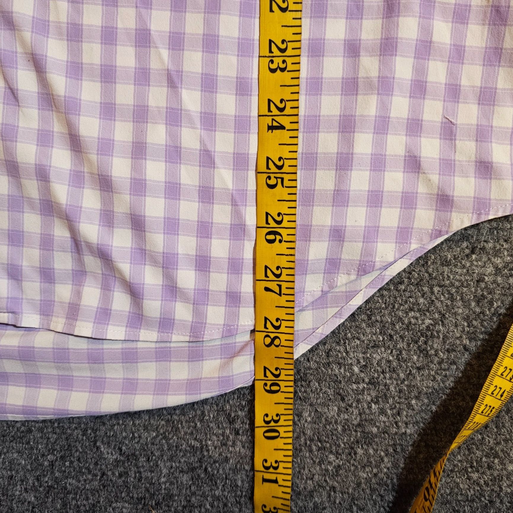 Bonobos Bonobos Shirt Mens Large Purple White Gingham Plaid Slim Button-Front Career Dress Shirt Size US L / EU 52-54 / 3 - 6 Thumbnail