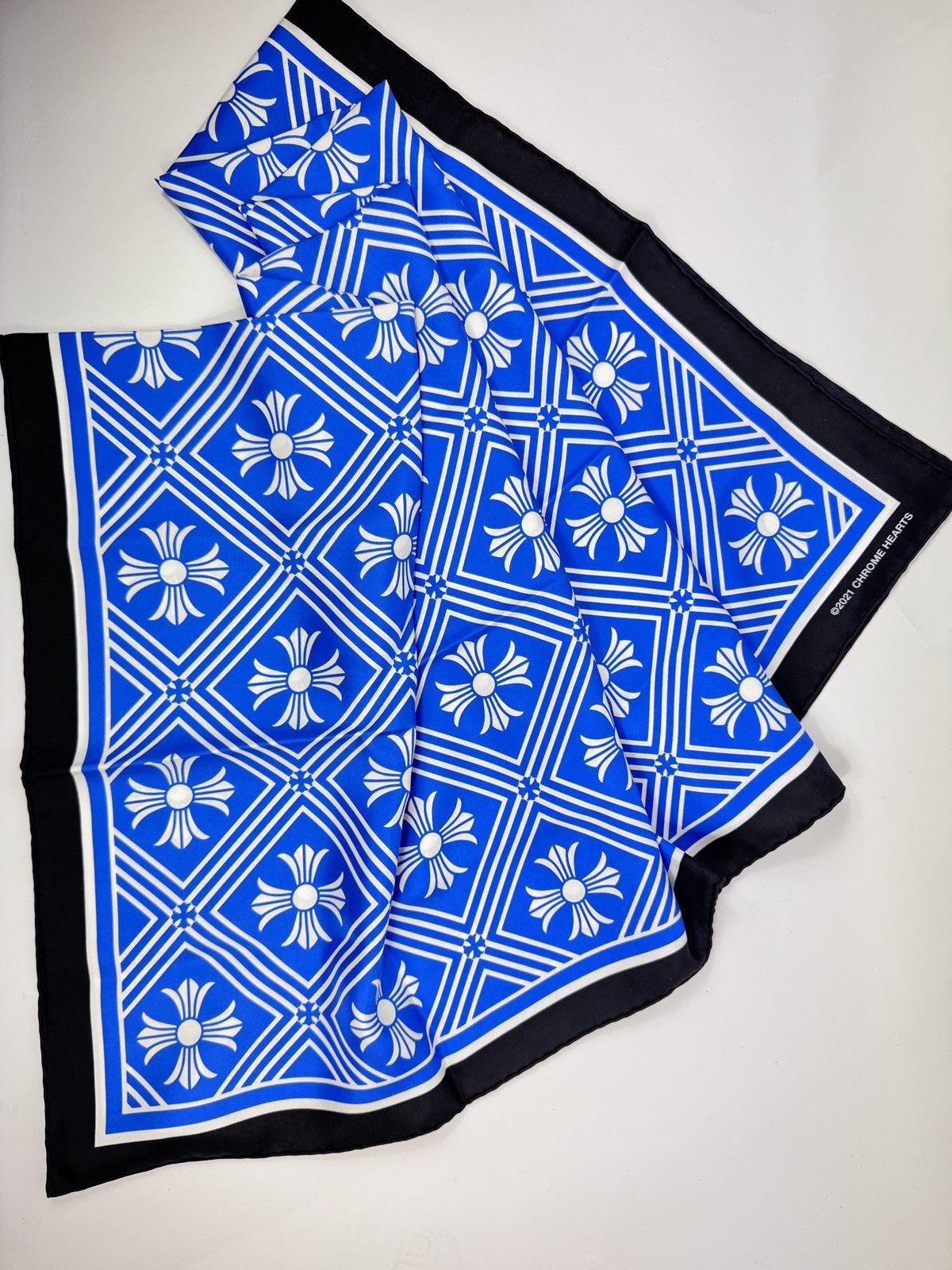 Chrome Hearts *RARE* Chrome Hearts Foti Skull Silk Scarf