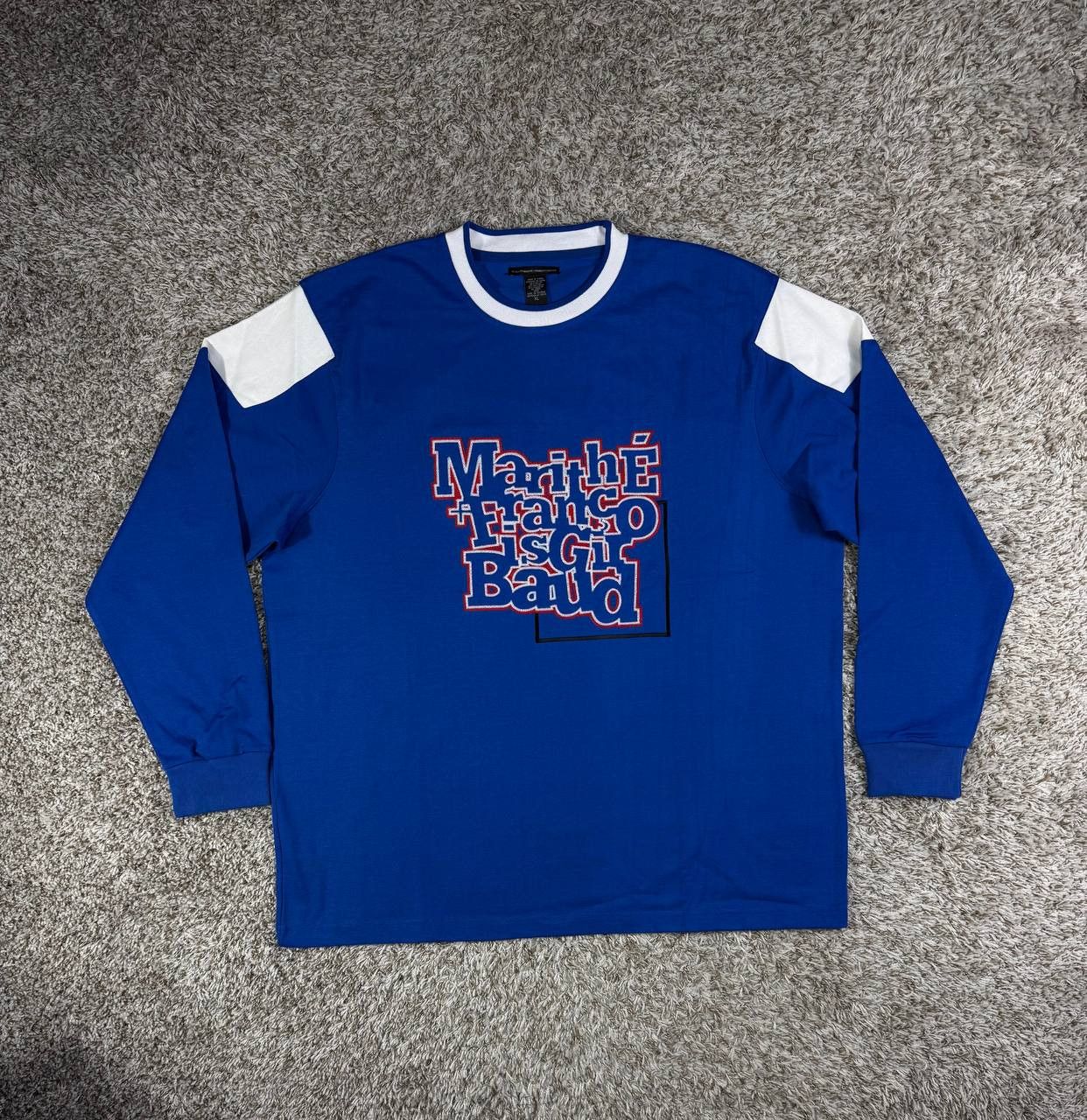 Marithe + Francois Girbaud Marithé François Girbaud Rugby Long Sleeve Embroidered Logo Size US XL / EU 56 / 4 - 1 Thumbnail