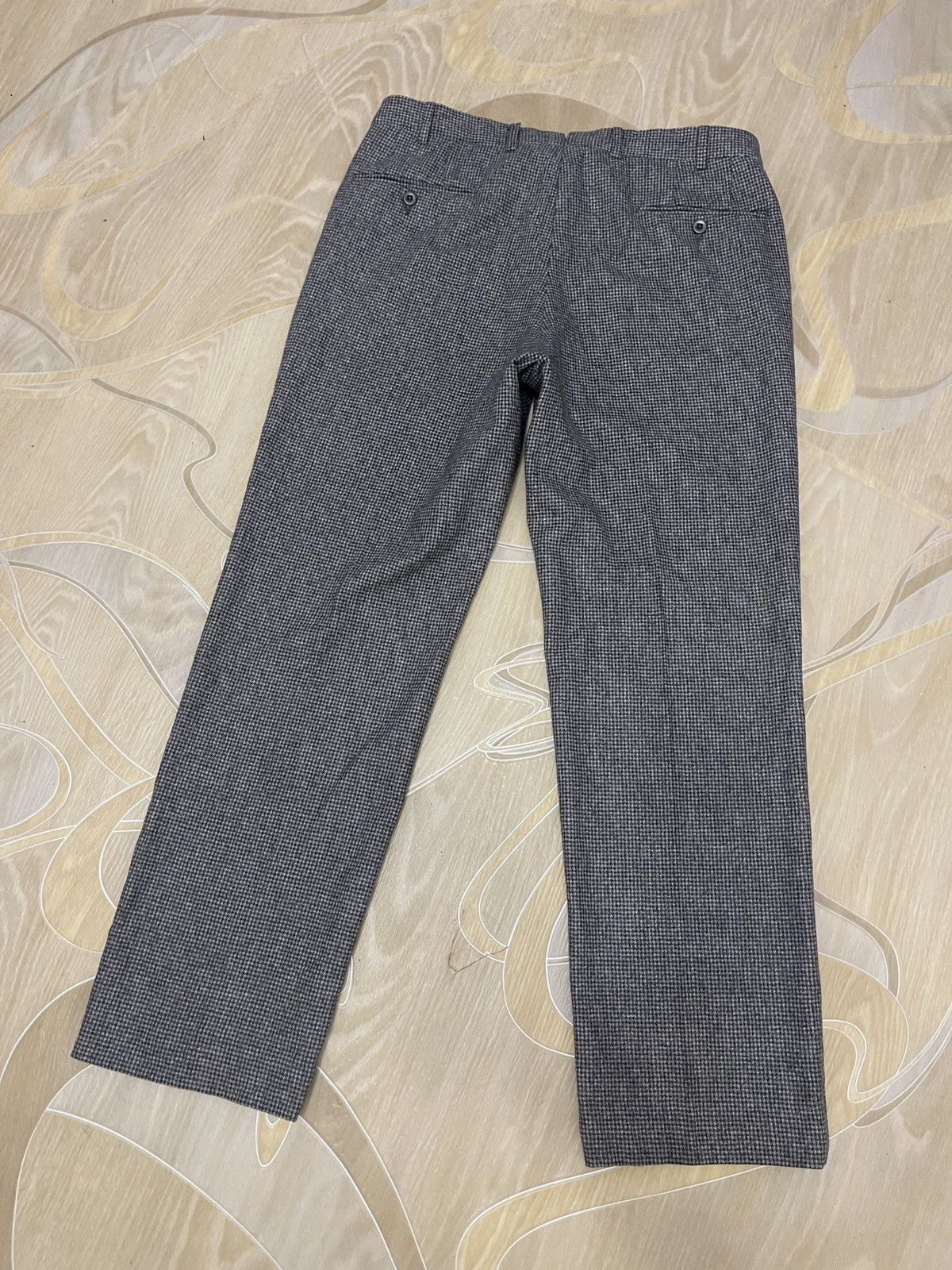 Ermenegildo Zegna Ermenegildo Zegna grey wool Houndstooth dress casual pants Size US 32 / EU 48 - 16 Thumbnail