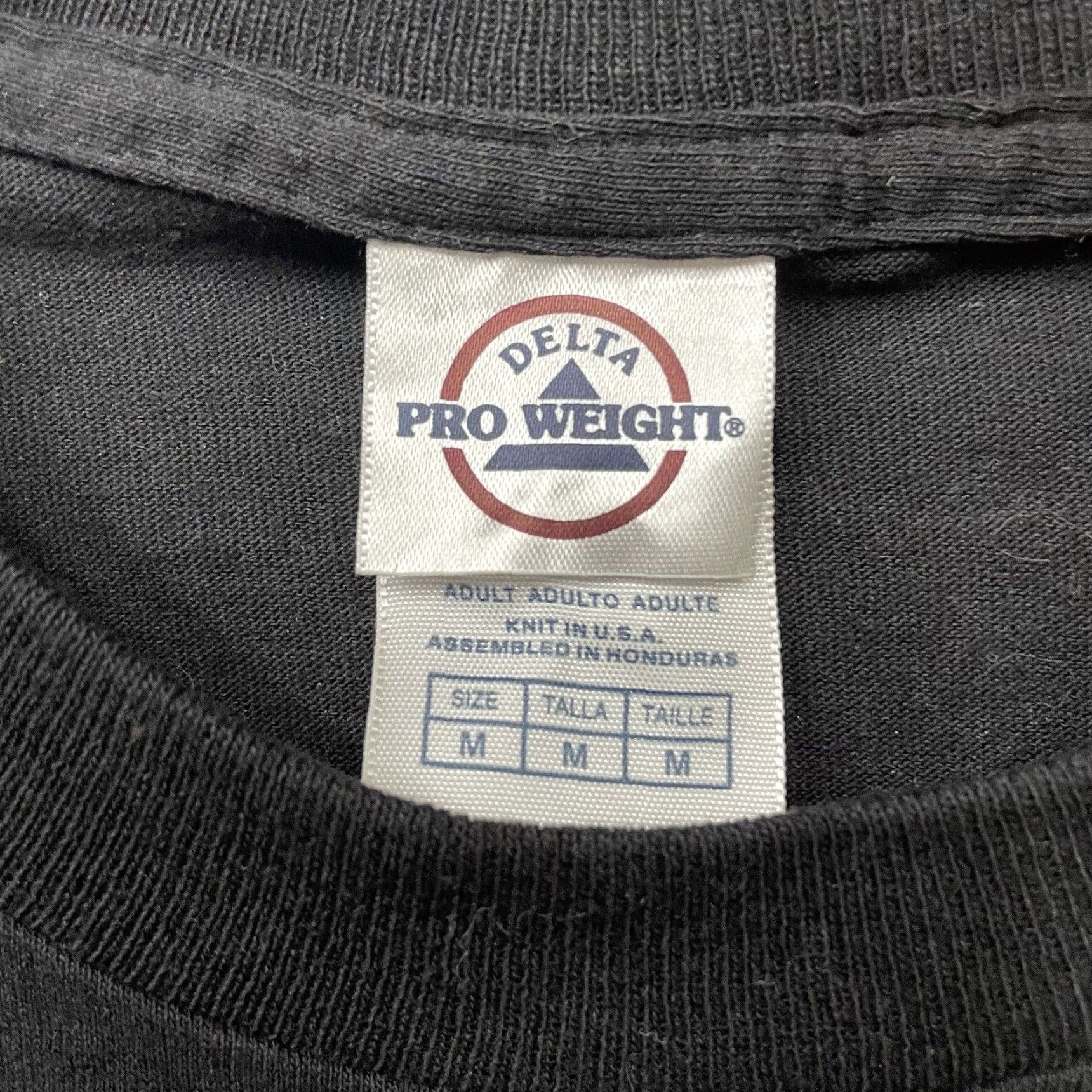 Delta VINTAGE Delta Pro Weight Black Graphic T-Shirt Men Size M Size US M / EU 48-50 / 2 - 5 Thumbnail