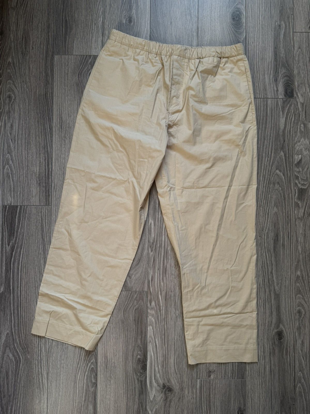 Other ED Unlined Cotton Drawstring Trousers Beige Size US 34 / EU 50 - 5 Thumbnail
