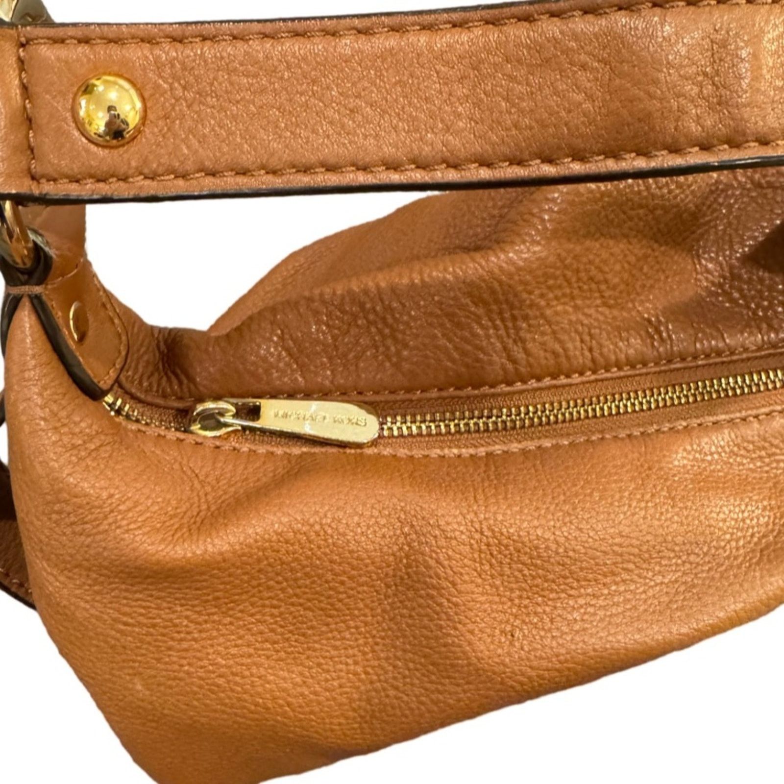 Michael Kors Michael Kors Fulton Large Pebbled Leather Shoulder Bag Brown Size ONE SIZE - 6 Thumbnail
