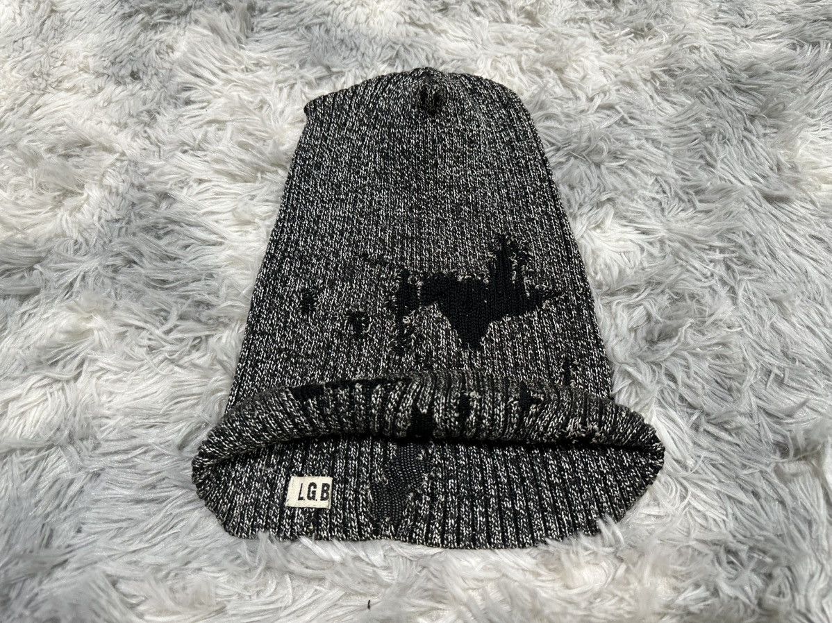 Le Grande Bleu (L.G.B.) 🔥Rare Y2K Archived L.G.B. Slash Knitted Beanie Size ONE SIZE - 6 Thumbnail
