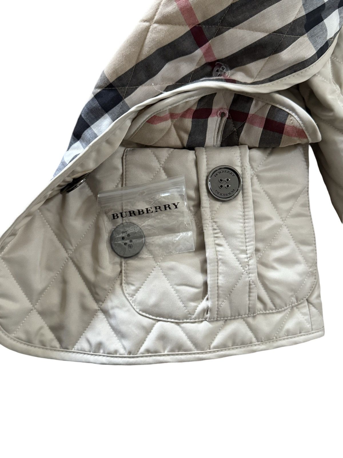 Burberry × Burberry Prorsum Burberry Nova Check Diamond Quilted Beige Barn Button Jacket Size M / US 6-8 / IT 42-44 - 13 Thumbnail