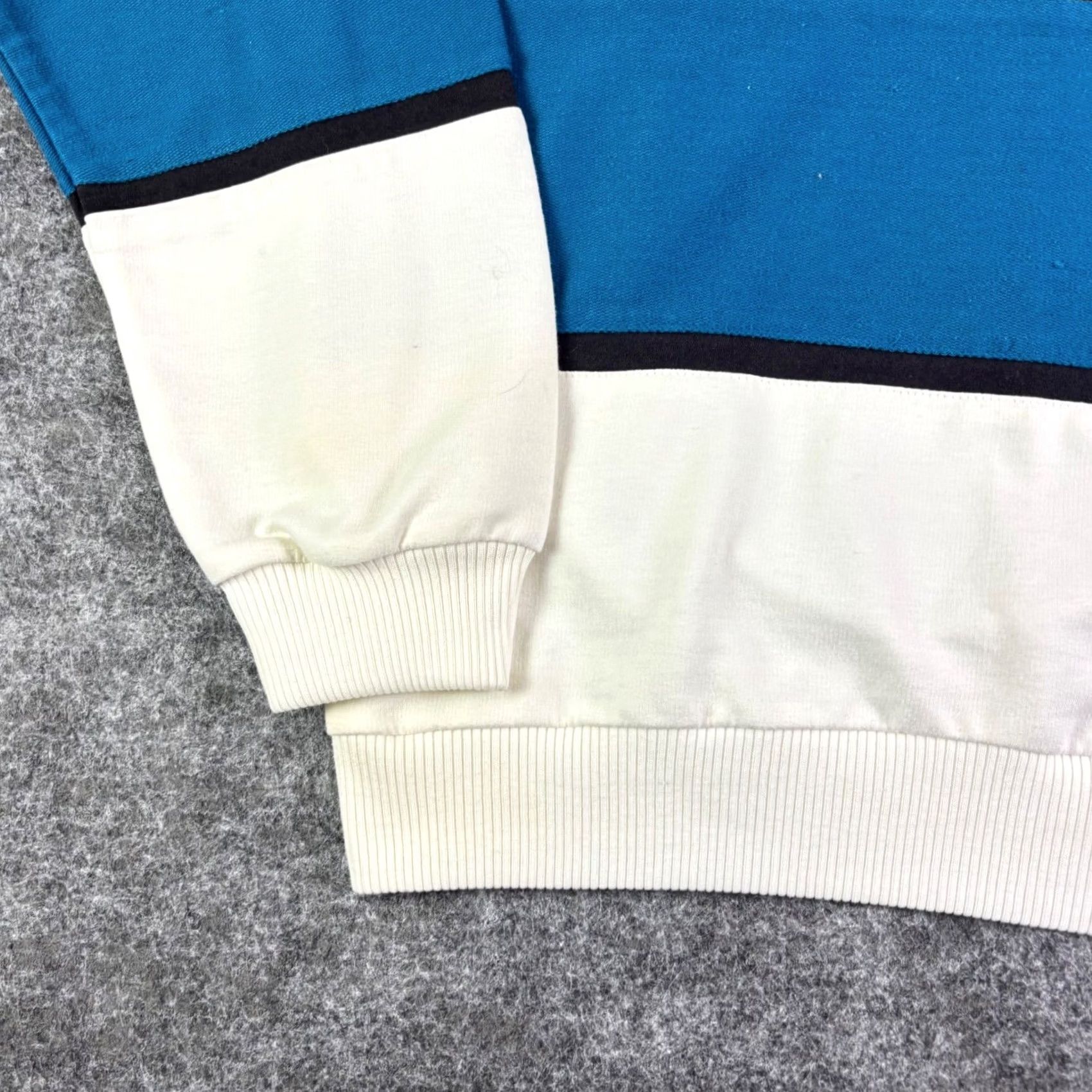 Sears VINTAGE The Men's Store at Sears Striped Polo Sweatshirt Blue White L Mens Size US L / EU 52-54 / 3 - 7 Thumbnail