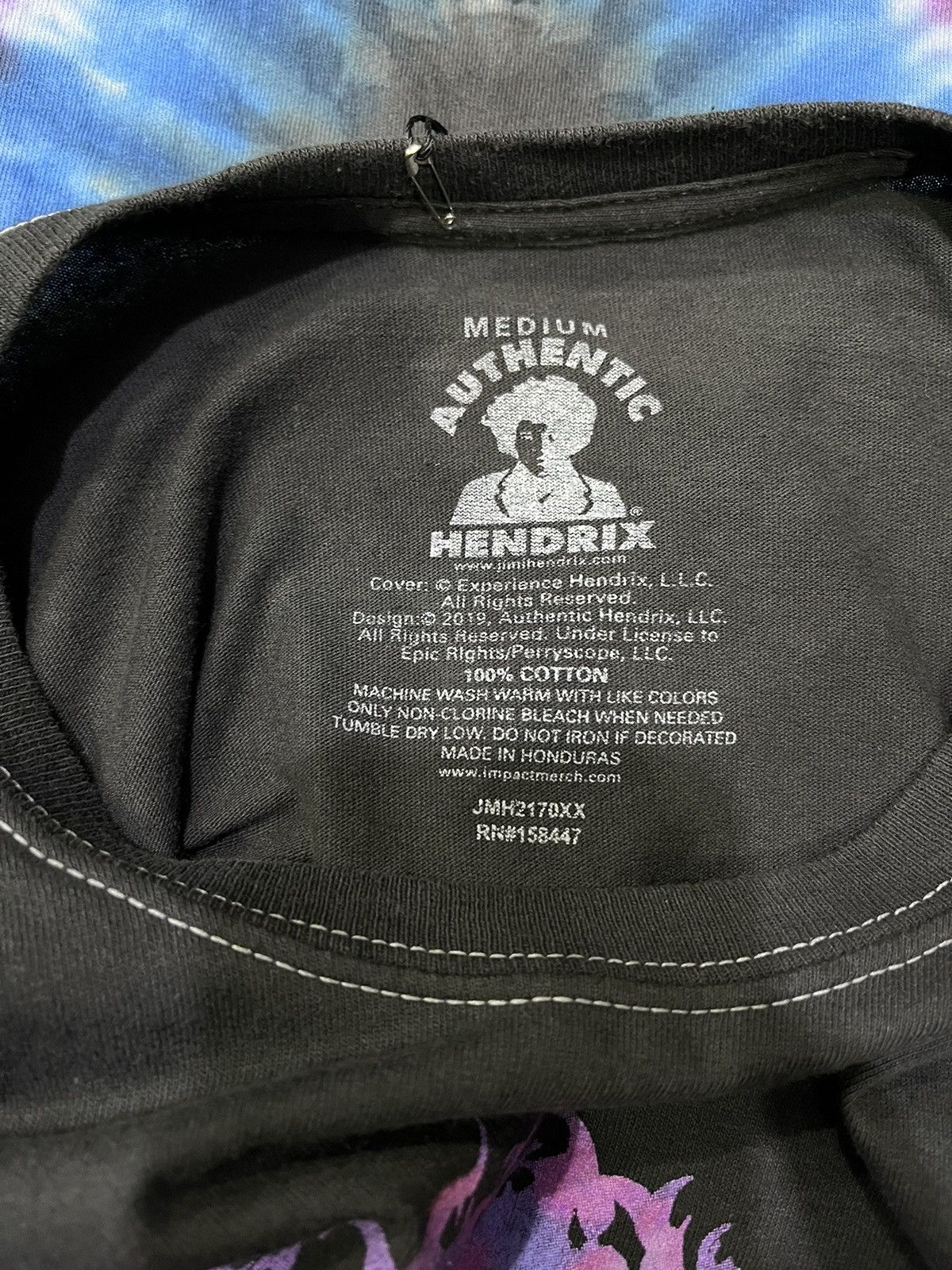 Band Tees × Jimi Hendrix × Vintage RARE Jimi Hendrix shirt mens Medium black Tie dye Size US M / EU 48-50 / 2 - 4 Thumbnail