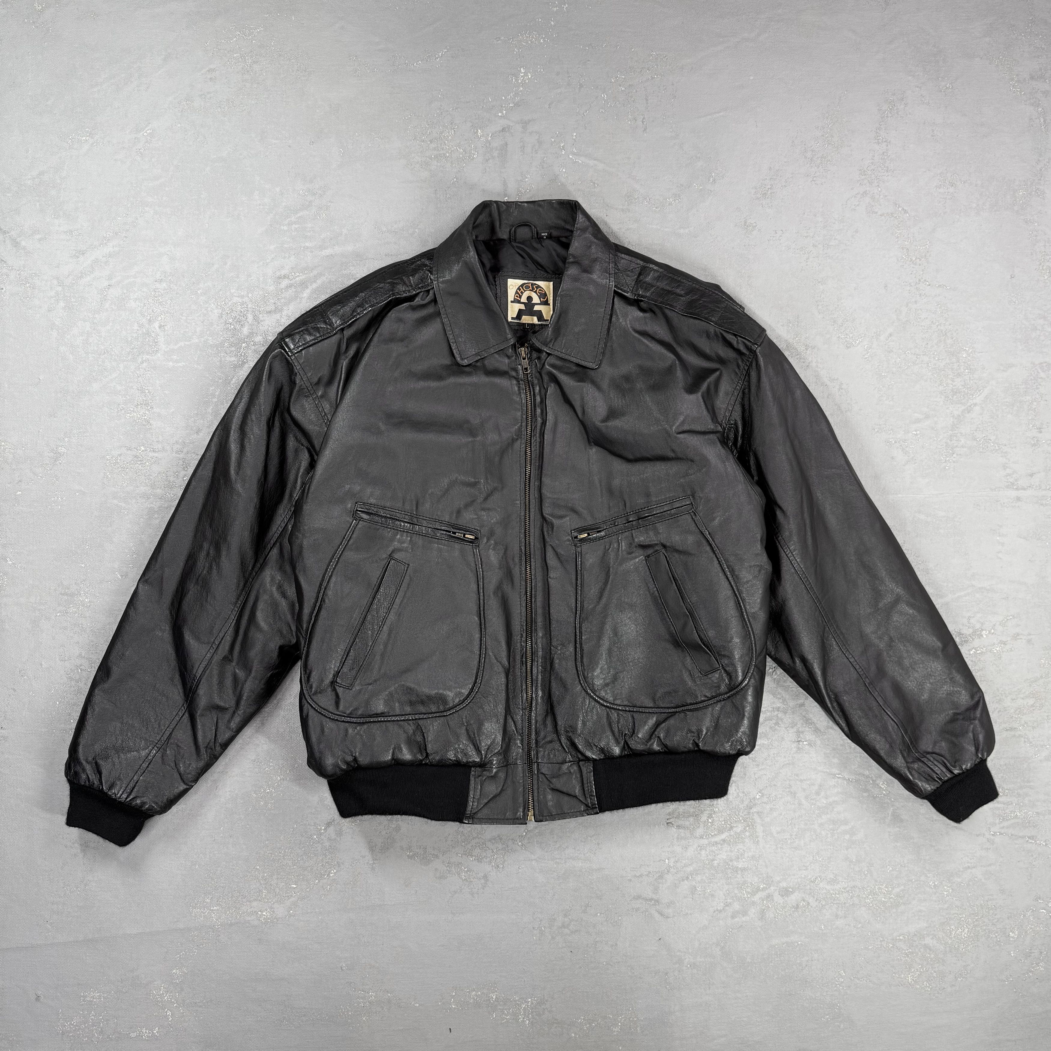 bomber type jacket leather 90s real a-2 ジャケット・アウター