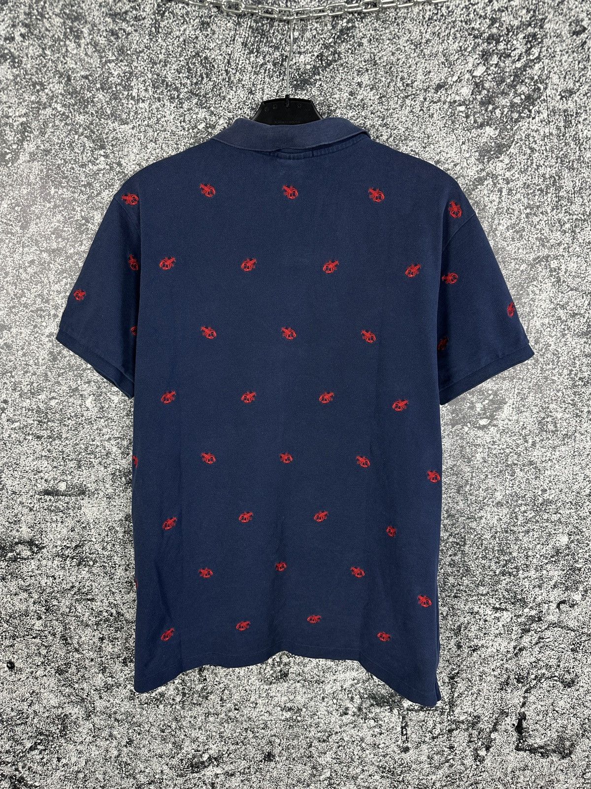 Polo Ralph Lauren Polo Ralph Lauren Crab Embroidered Polo Shirt Over Print XL Size US XL / EU 56 / 4 - 9 Thumbnail