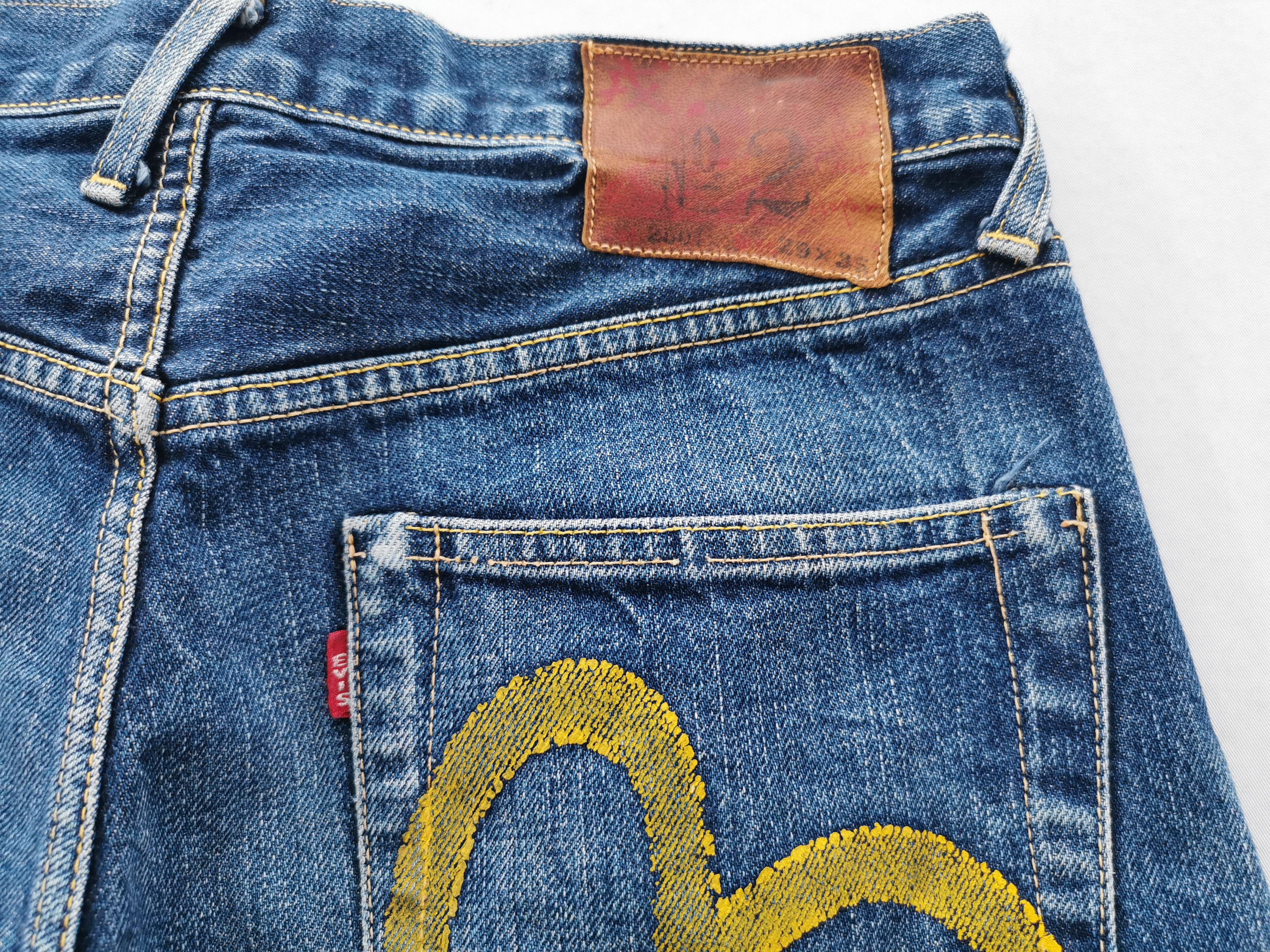 Vintage Vintage 90s Evis Lot 2601 Logo Selvedge Denim Size 30/29x34 Size US 30 / EU 46 - 6 Thumbnail
