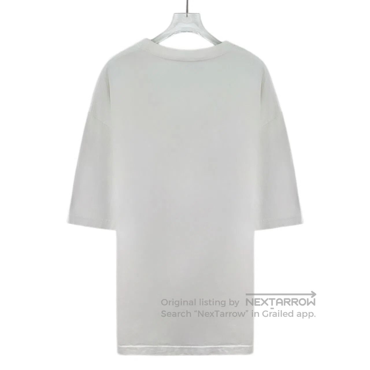 Balenciaga Balenciaga White Logo Lettering Embroidered Cotton Crewnec Size US M / EU 48-50 / 2 - 2 Thumbnail