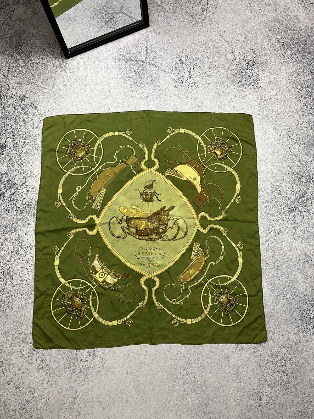 Hermes Vintage 90’s Hermes Springs Silk Scarf Philippe LeDoux Rare Size ONE SIZE - 1 Thumbnail