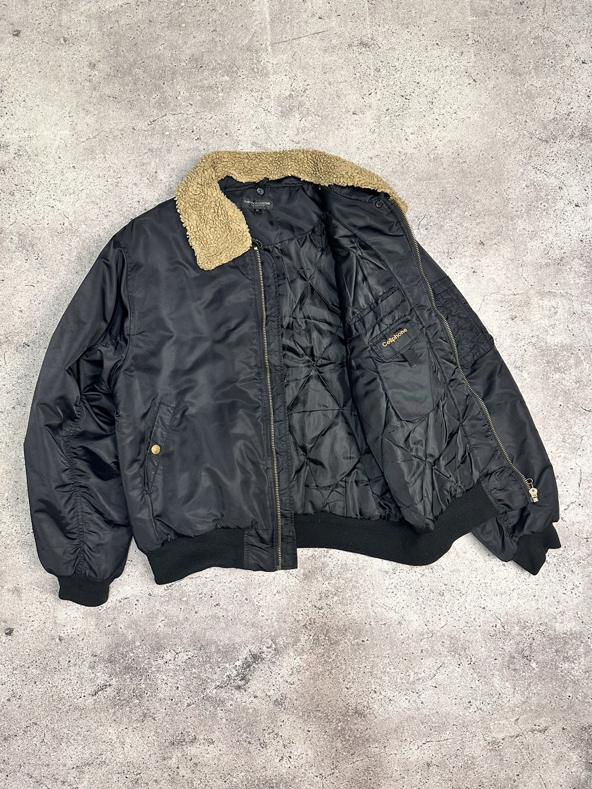 Alpha Industries Vintage Nylon MA-1 jacket alpha bombers black y2k japan Size US XL / EU 56 / 4 - 9 Thumbnail